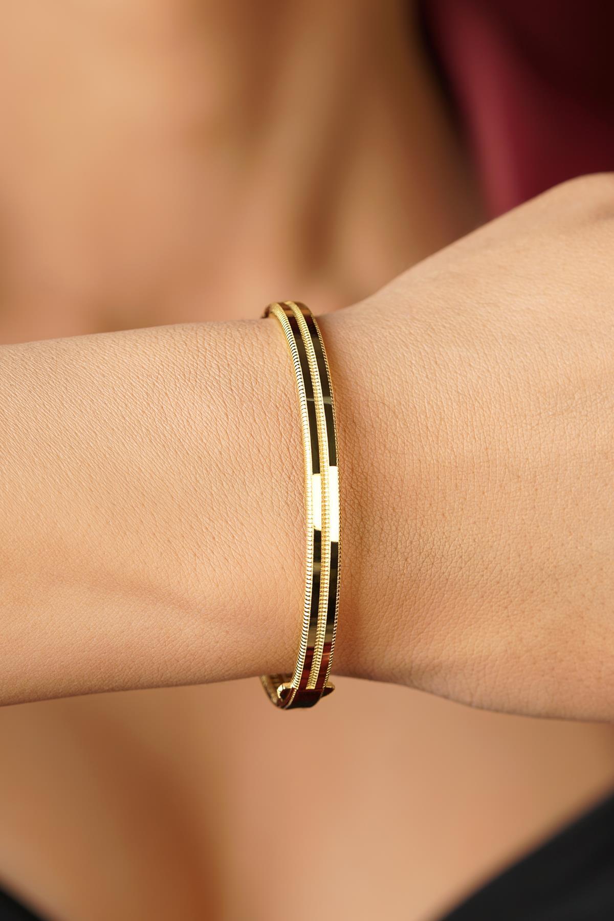 14 Ayar Altın Düğüm Ajda Bilezik Kelepçe - Fiyonk Kuyumculuk (1)