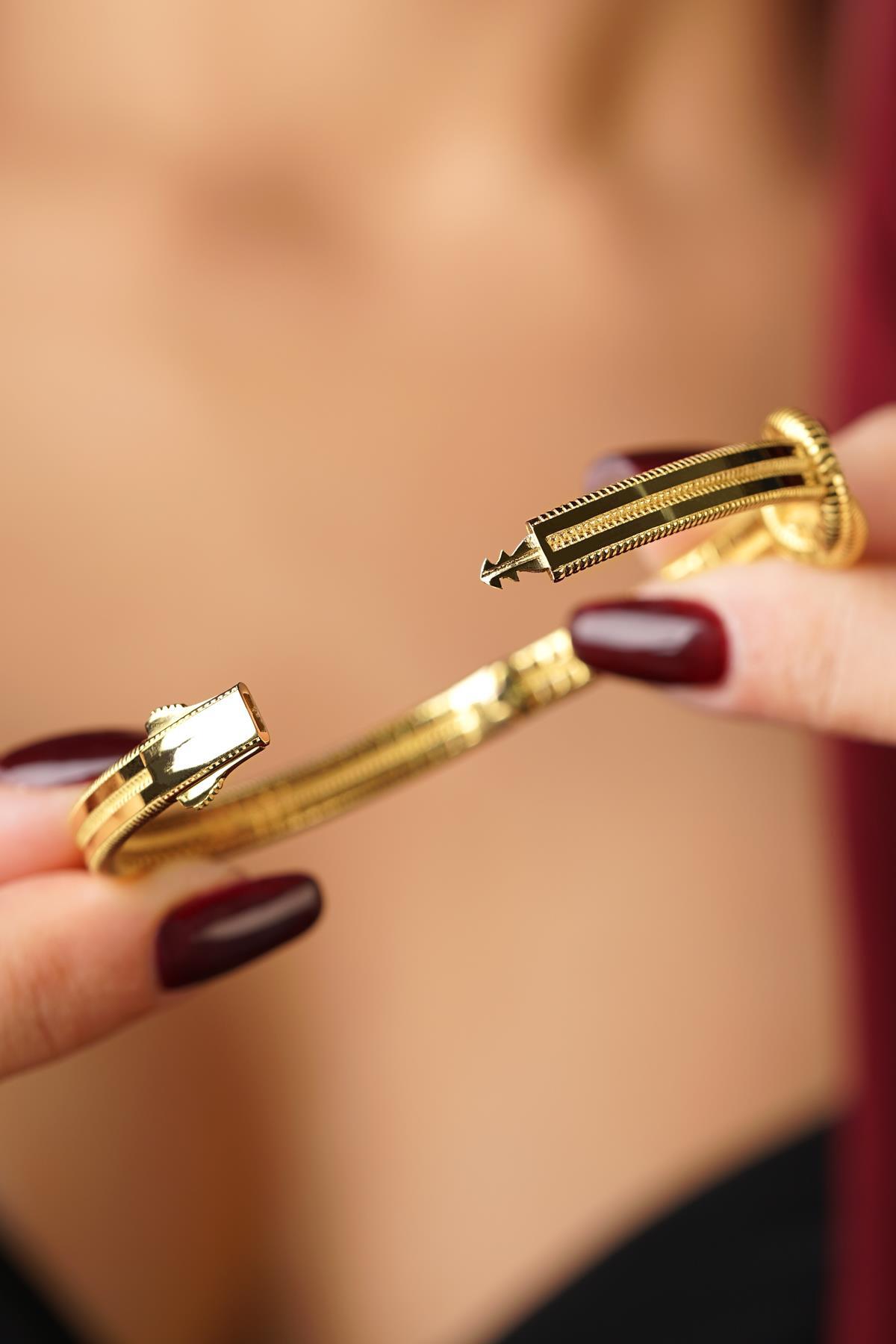 14 Ayar Altın Düğüm Ajda Bilezik Kelepçe - Fiyonk Kuyumculuk (1)