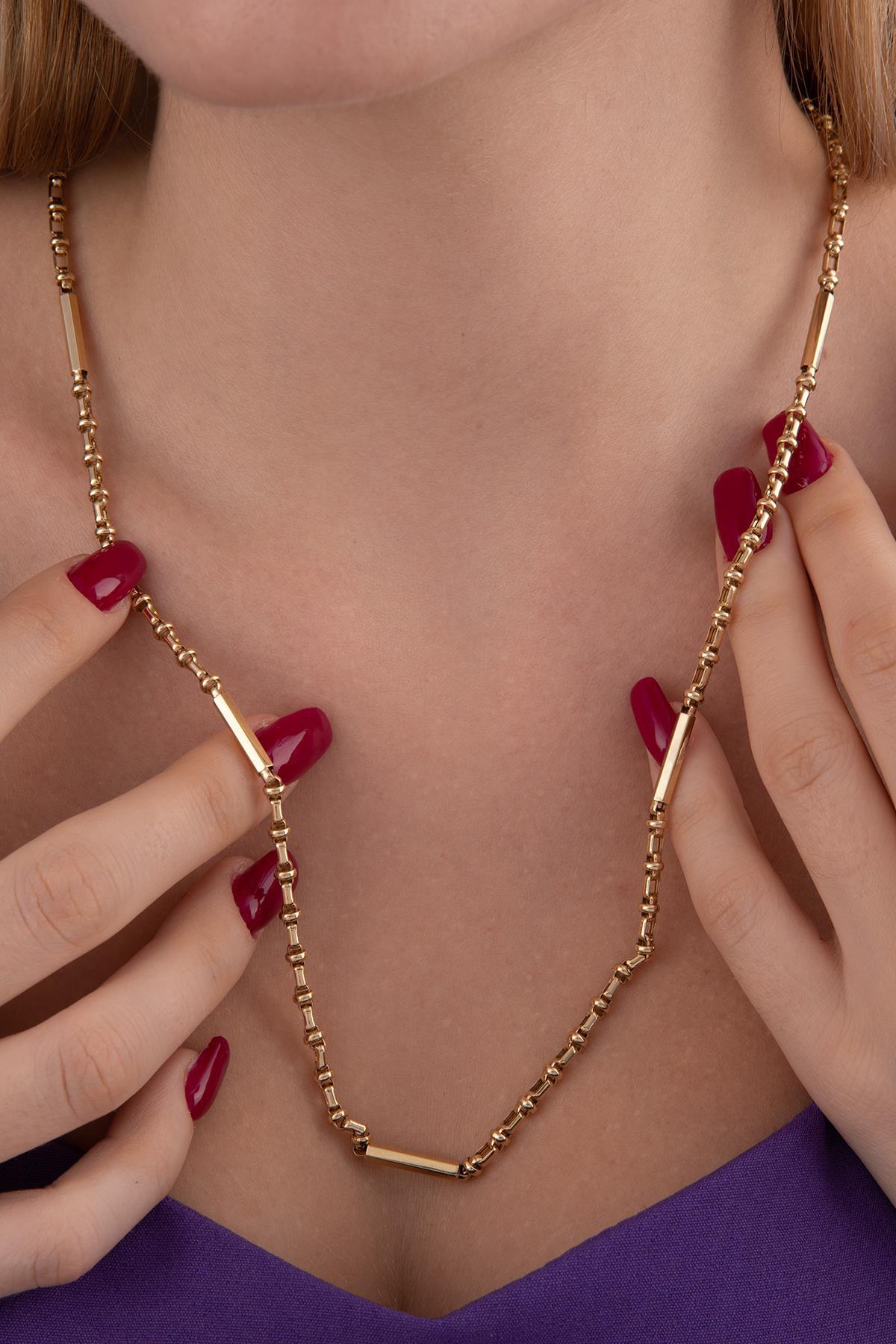 14 Ayar Altın Essence Roller Kolye - Fiyonk Kuyumculuk (1)