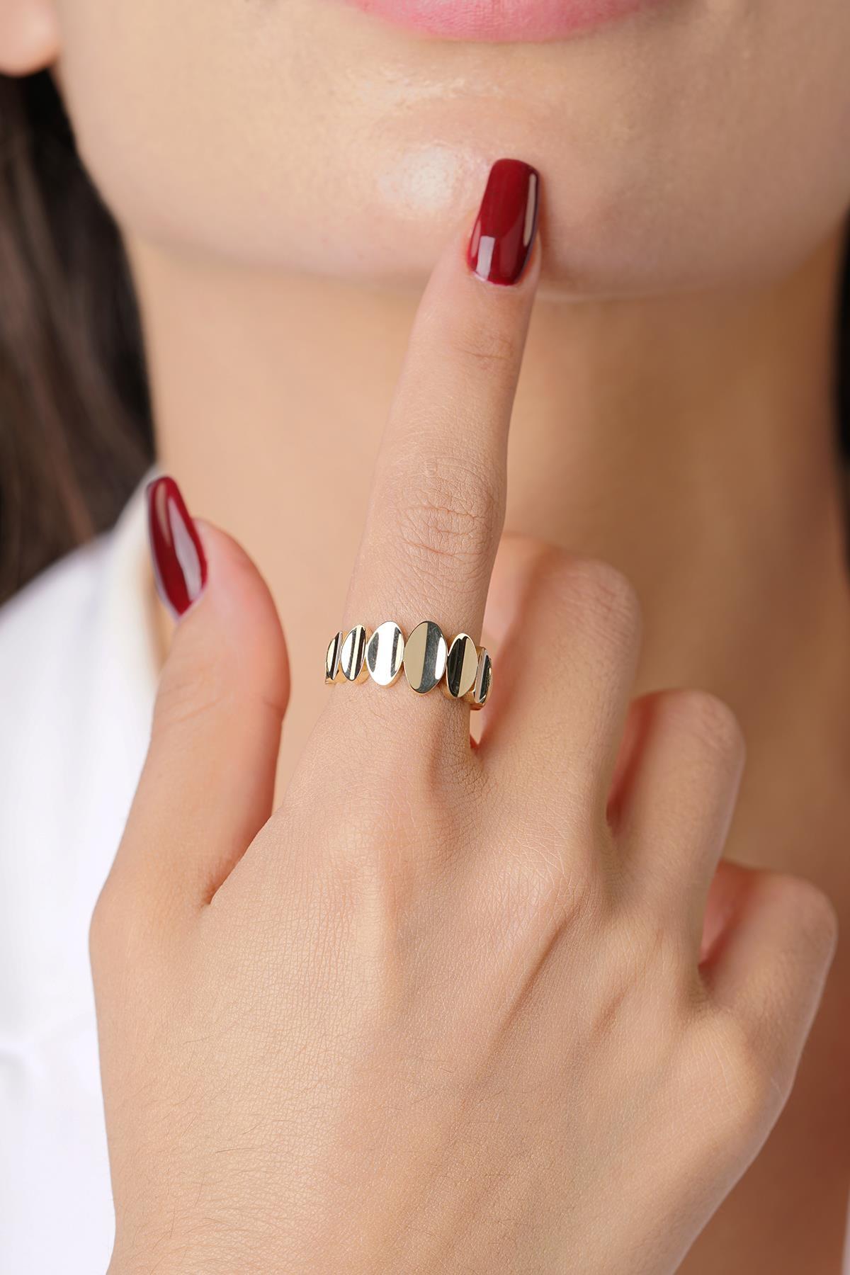 14 Ayar Altın Eva Yüzük - Fiyonk Kuyumculuk (1)