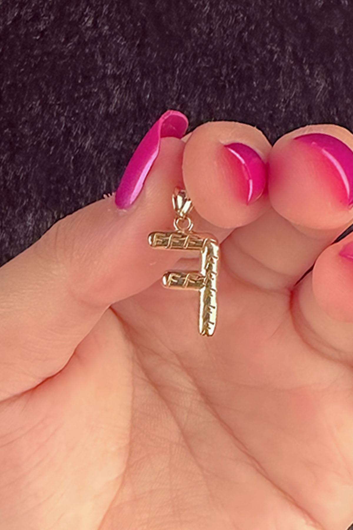 14 Ayar Altın F Harf Kolye Ucu - Fiyonk Kuyumculuk (1)