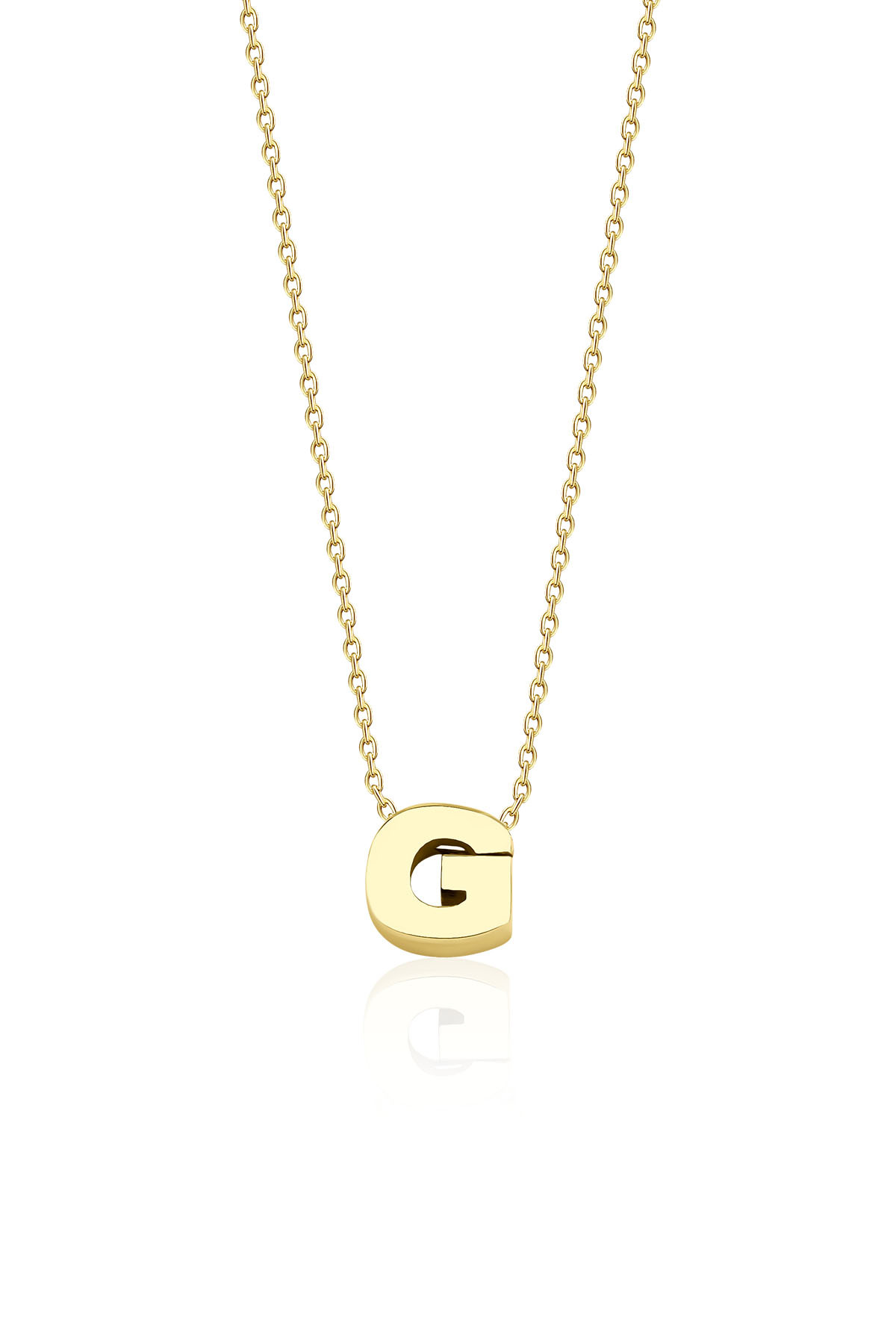 14 Ayar Altın G Harfli Kolye
