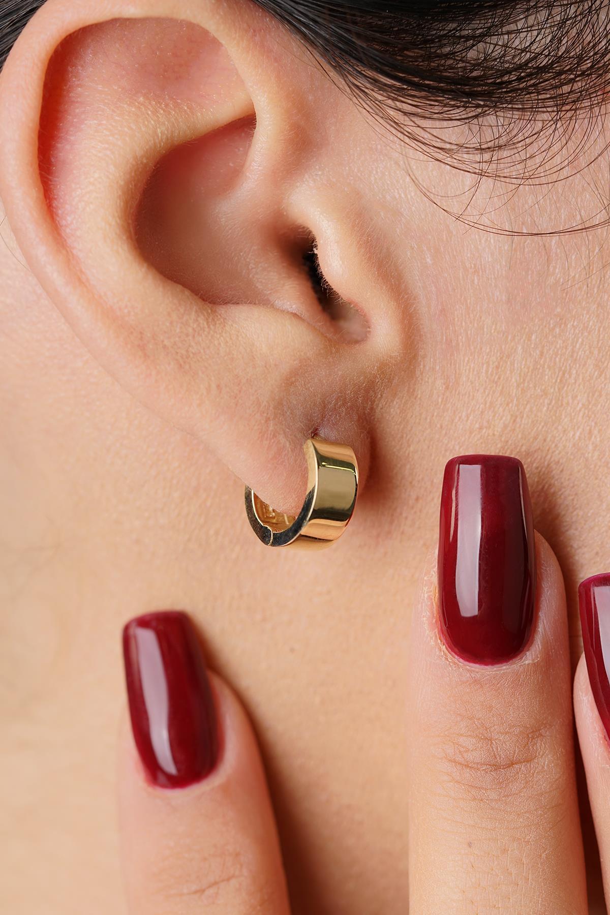 14 Ayar Altın Geniş Halka Küpe - Fiyonk Kuyumculuk (1)