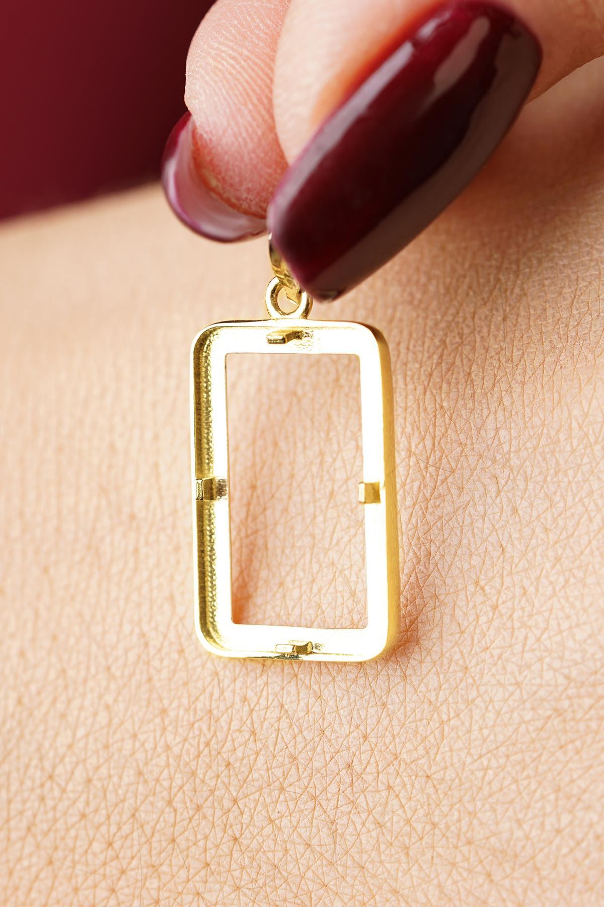 14 Ayar Altın Gram Altın Çerşevesi Kolye Ucu - Fiyonk Kuyumculuk (1)