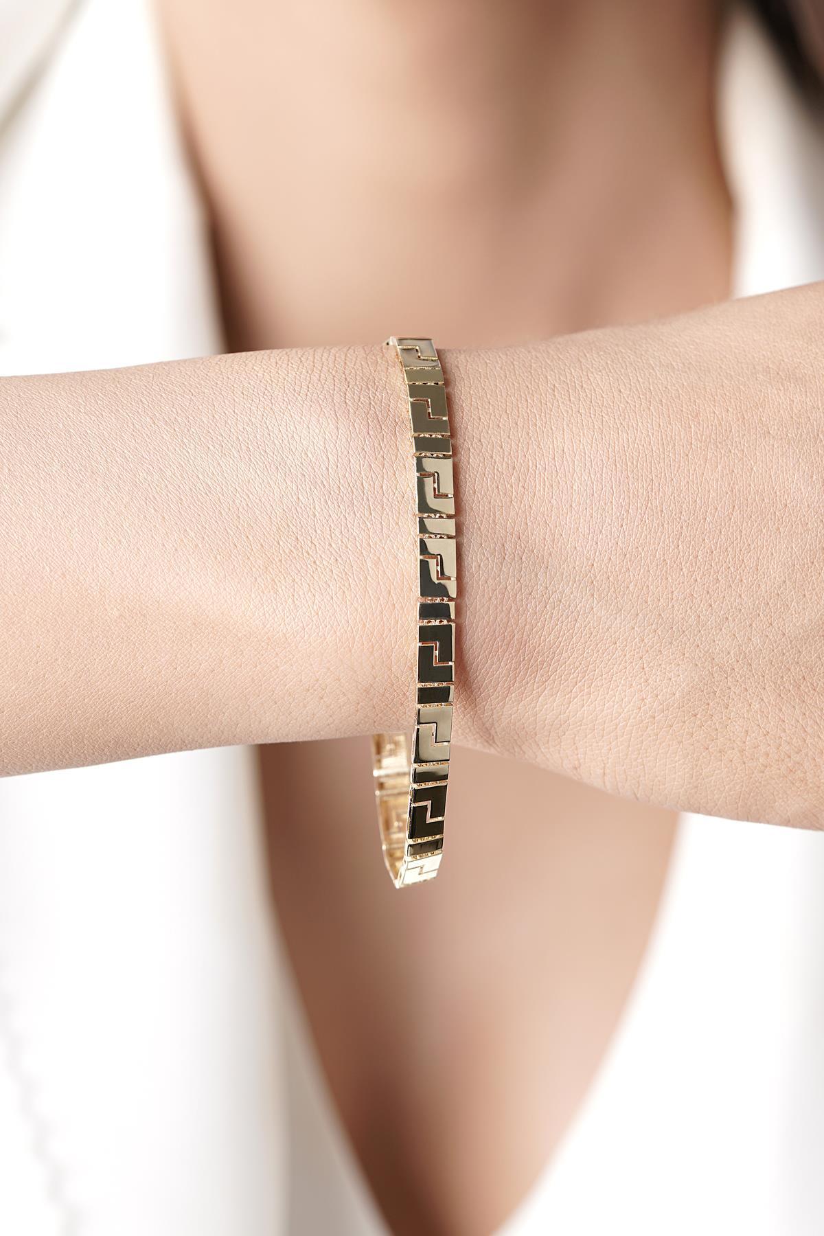 14 Ayar Altın Greek Bileklik - Fiyonk Kuyumculuk