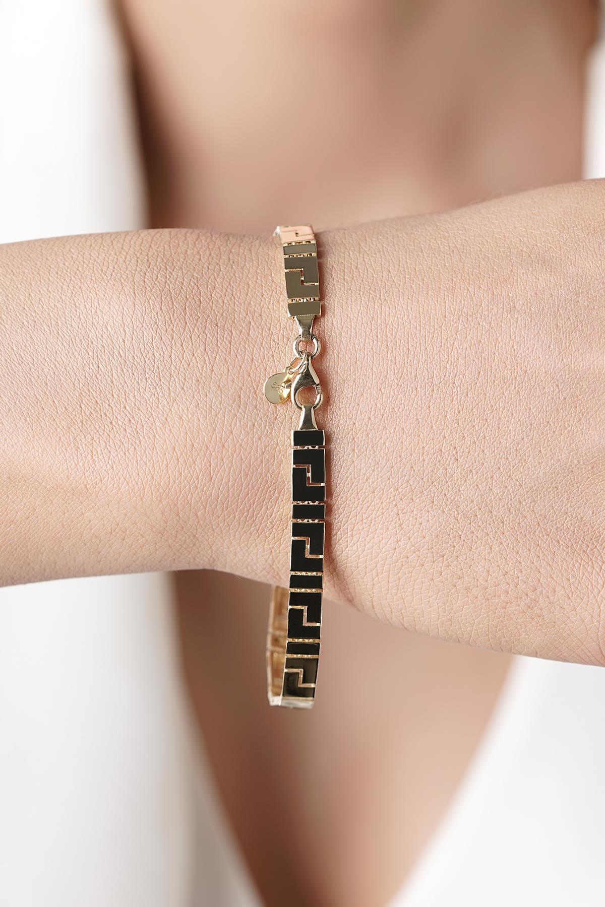 14 Ayar Altın Greek Bileklik - Fiyonk Kuyumculuk (1)