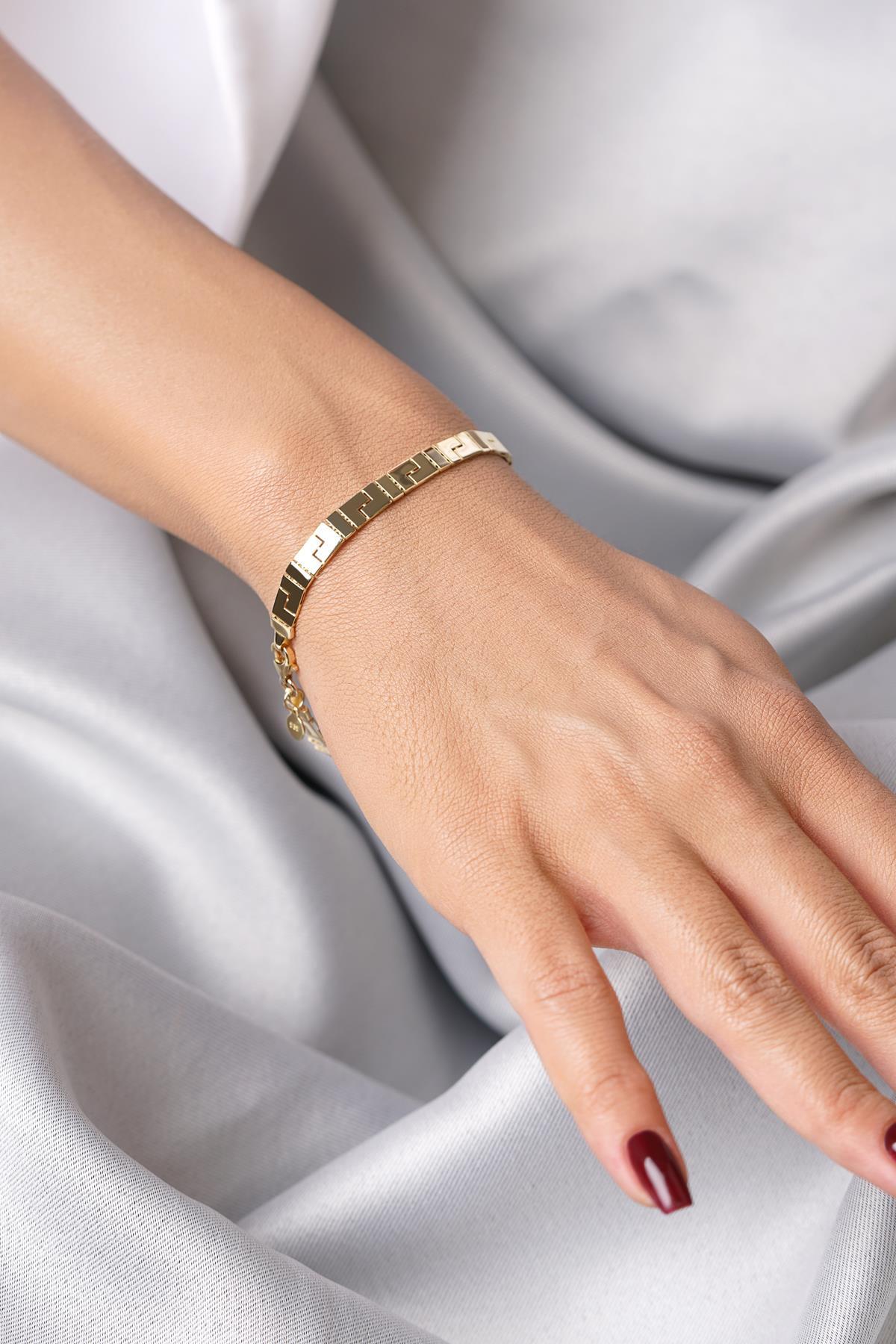 14 Ayar Altın Greek Zincir Set - Fiyonk Kuyumculuk (1)