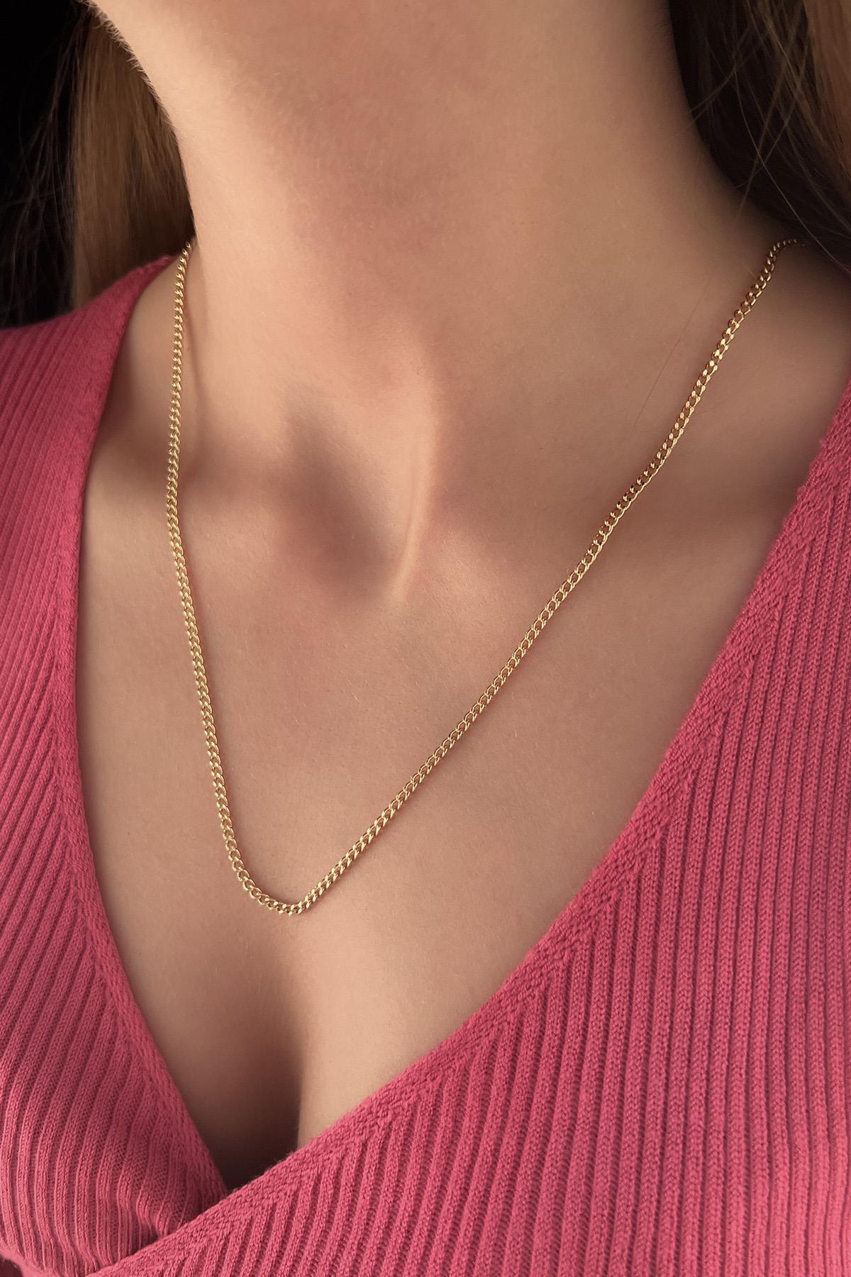 14 Ayar Altın Gurmet Zincir 2,45 mm - Fiyonk Kuyumculuk