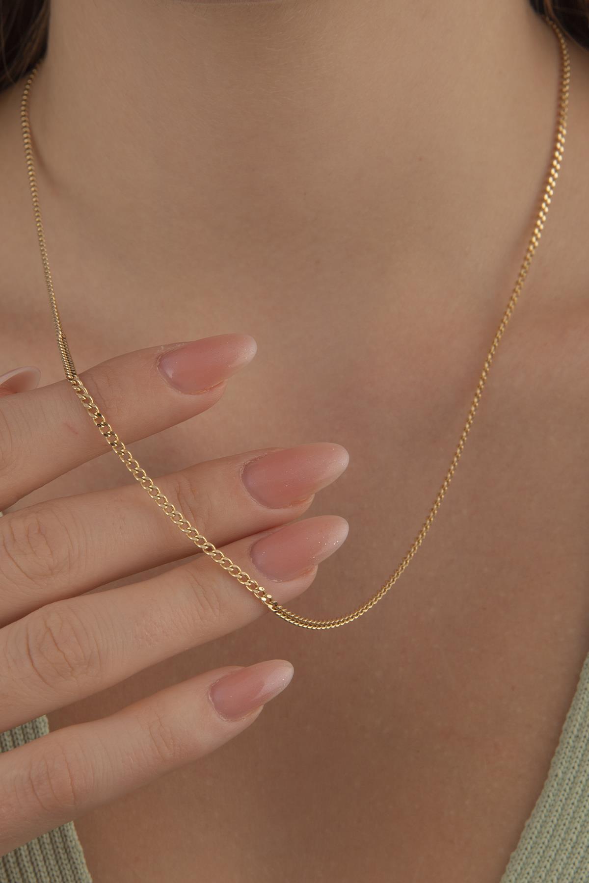 14 Ayar Altın Gurmet Zincir 2.05 mm - Fiyonk Kuyumculuk (1)