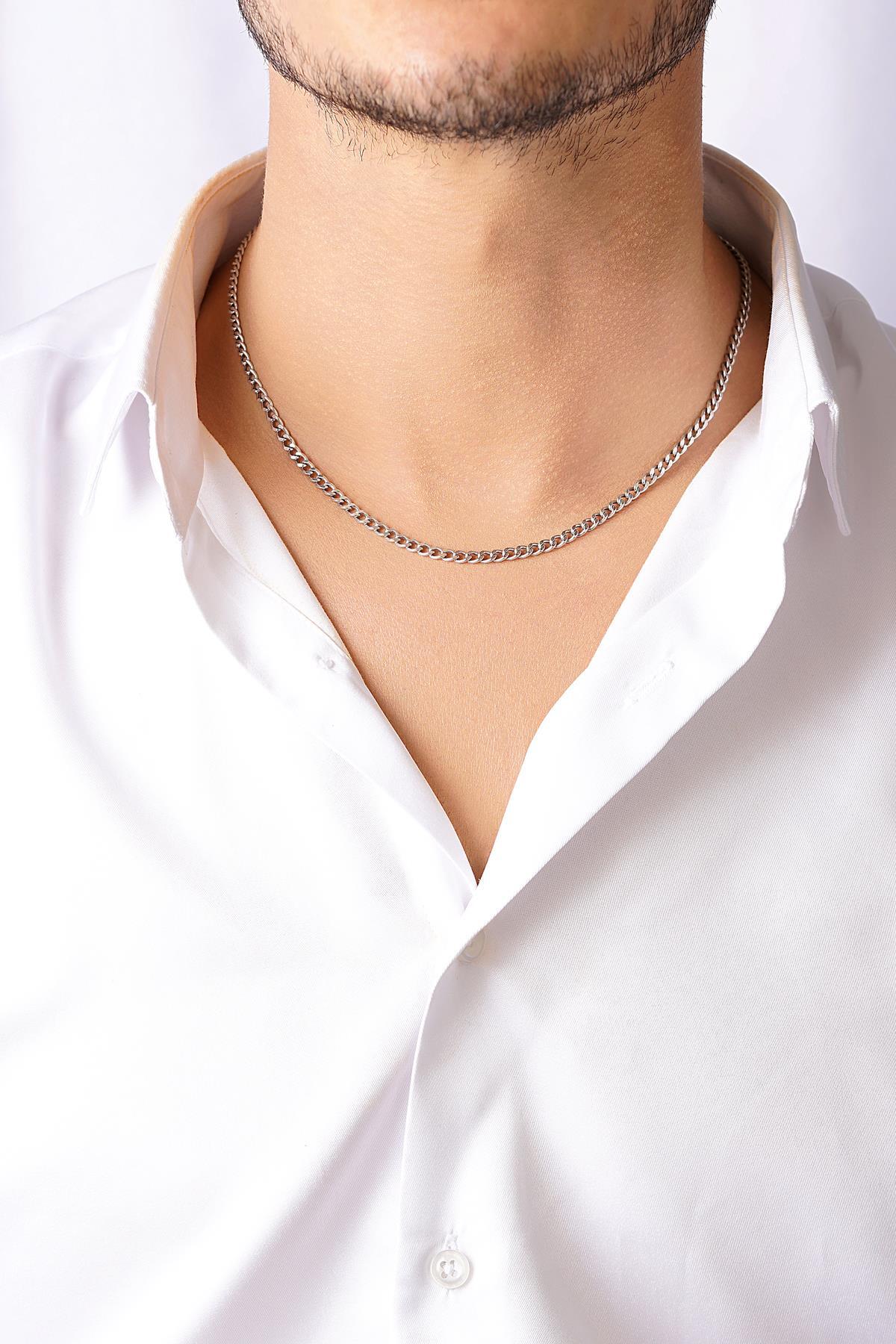 14 Ayar Altın Gurmet Zincir Erkek Kolye 3.65 mm - Fiyonk Kuyumculuk