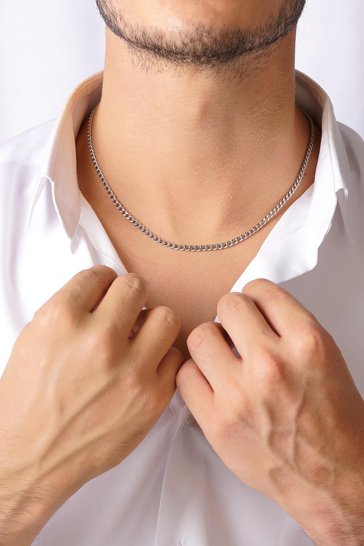 14 Ayar Altın Gurmet Zincir Erkek Kolye 3.65 mm - Fiyonk Kuyumculuk (1)