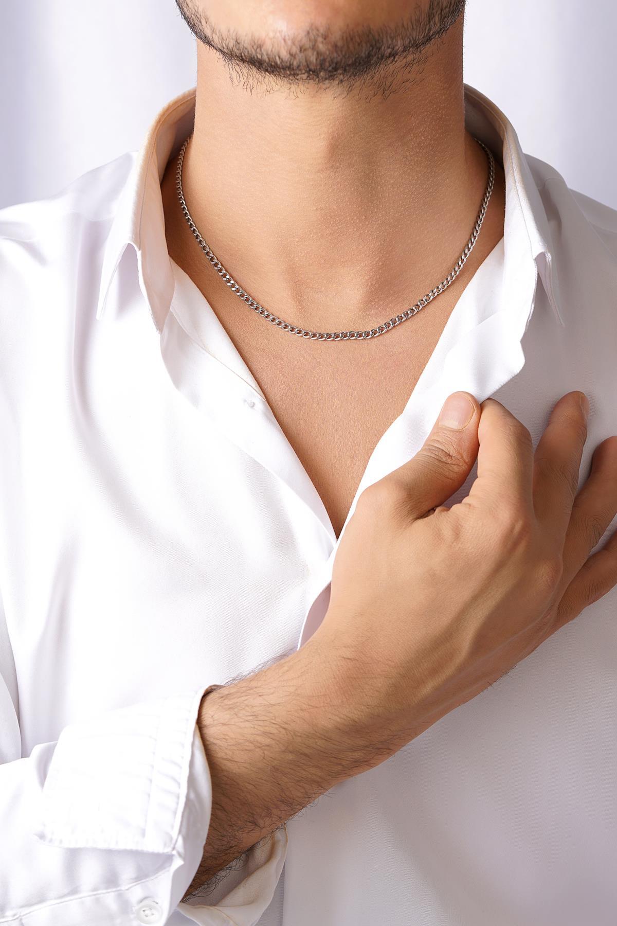 14 Ayar Altın Gurmet Zincir Erkek Kolye 3.65 mm - Fiyonk Kuyumculuk (1)