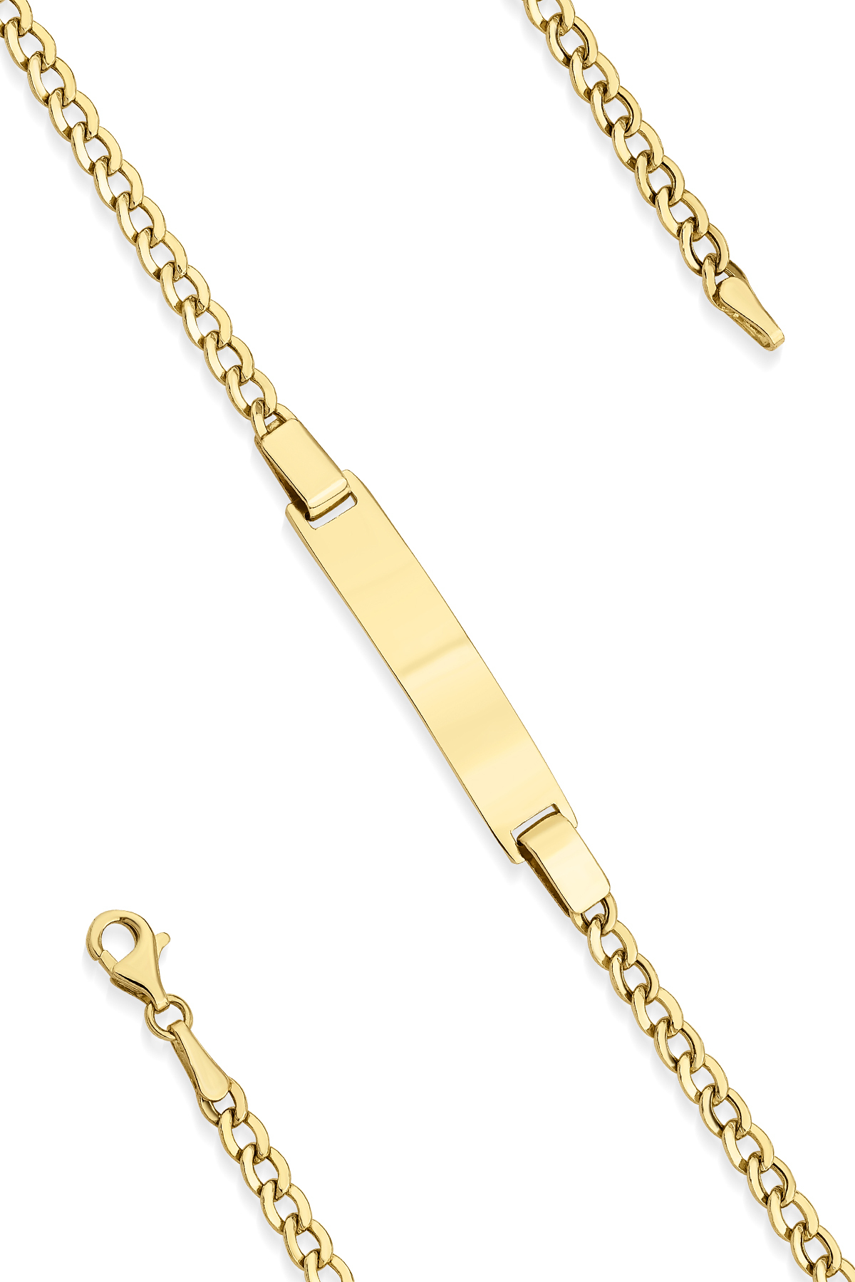 14 Ayar Altın Gurmet Zincirde Çocuk Künyesi - Fiyonk Kuyumculuk