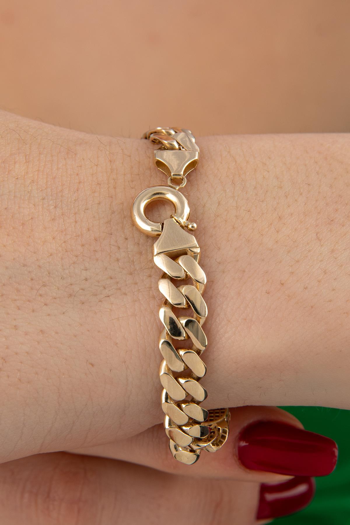 14 Ayar Altın Gurmet Zincirde Göz Bileklik - Fiyonk Kuyumculuk (1)