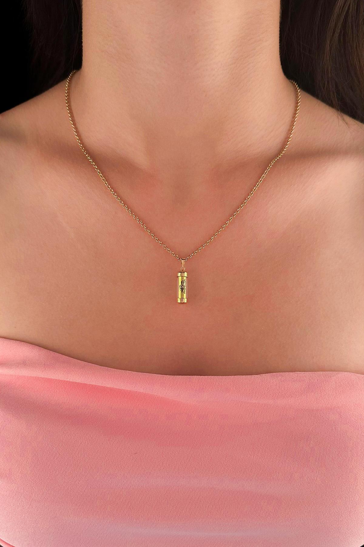 14 Ayar Altın Halka Doch Zincir Cevşen Uçlu Kolye - Fiyonk Kuyumculuk (1)