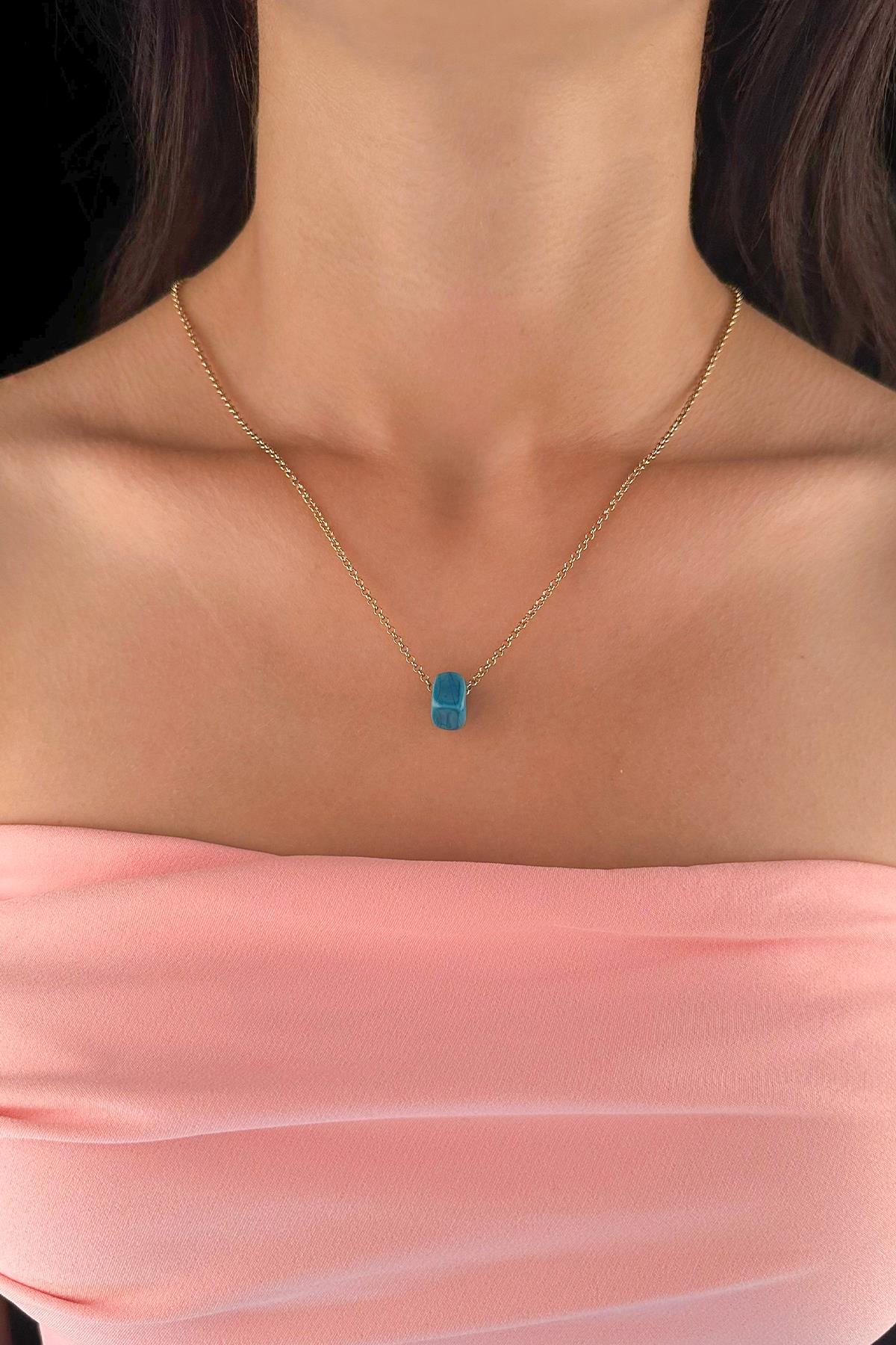 14 Ayar Altın Halka Doch Zincir Uğurlu Kolye - Fiyonk Kuyumculuk (1)