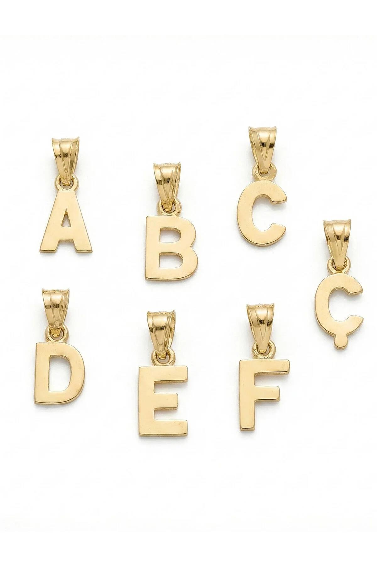 14 Ayar Altın Harf Kolye Ucu - Fiyonk Kuyumculuk (1)