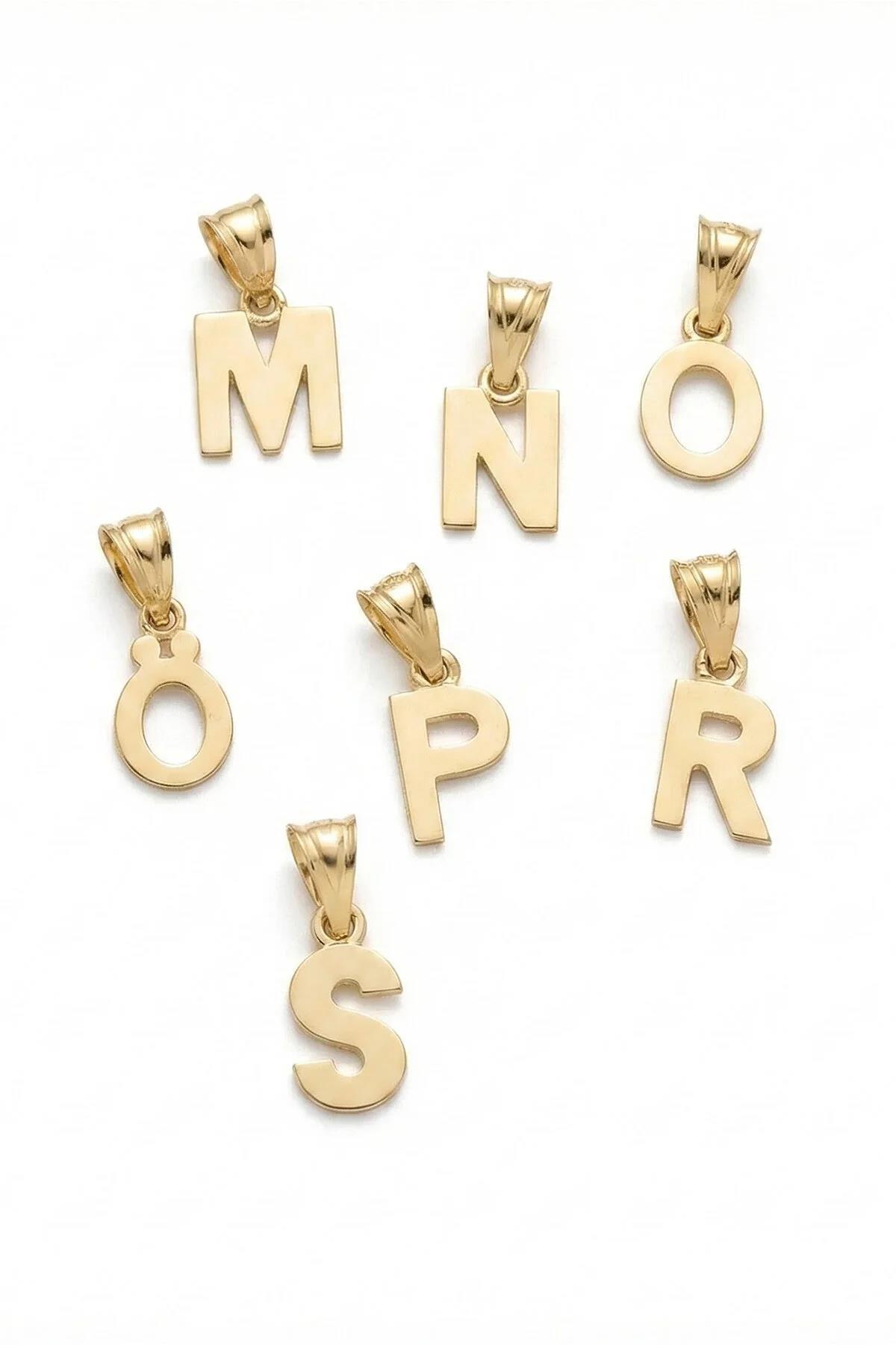 14 Ayar Altın Harf Kolye Ucu - Fiyonk Kuyumculuk (1)