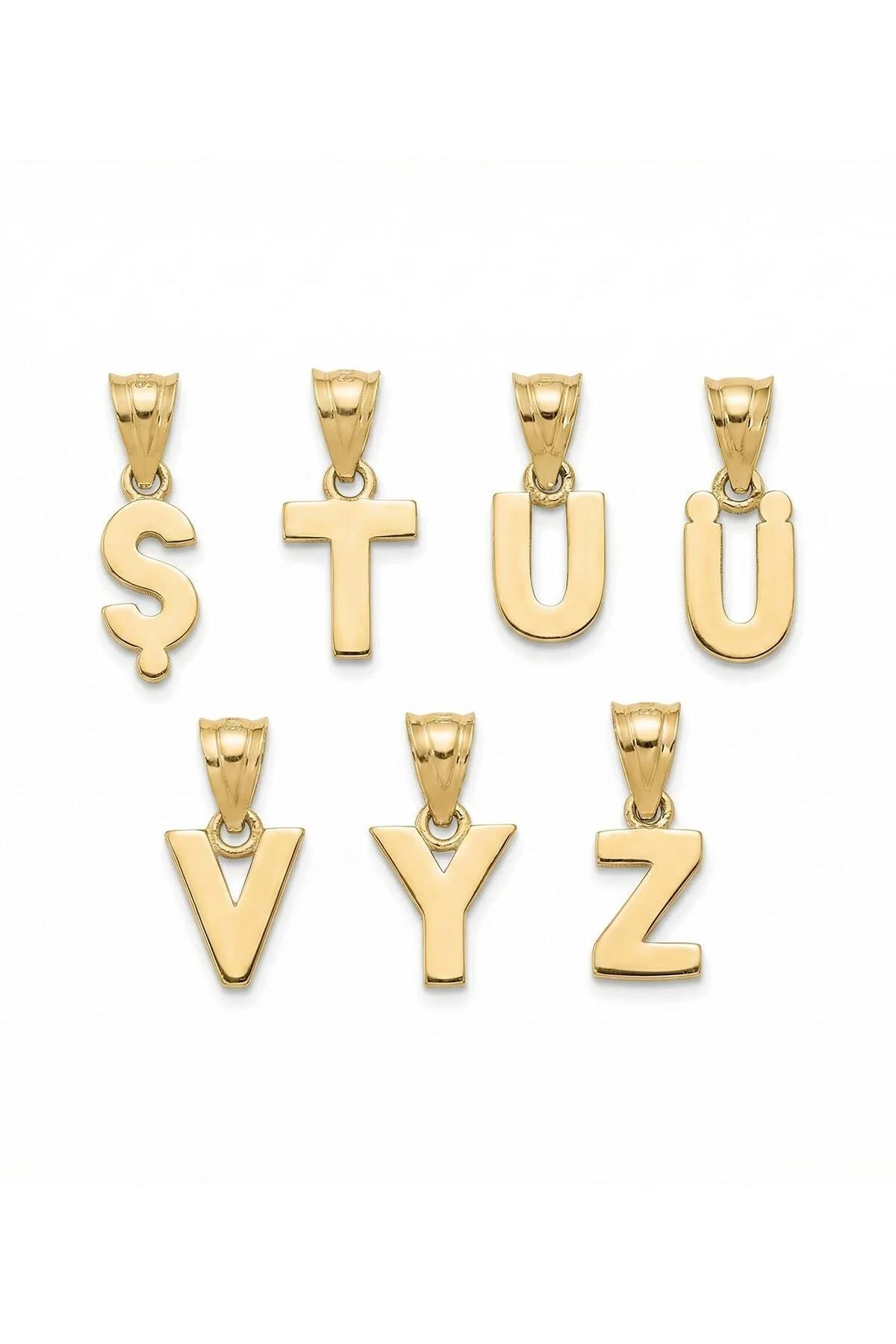 14 Ayar Altın Harf Kolye Ucu - Fiyonk Kuyumculuk (1)