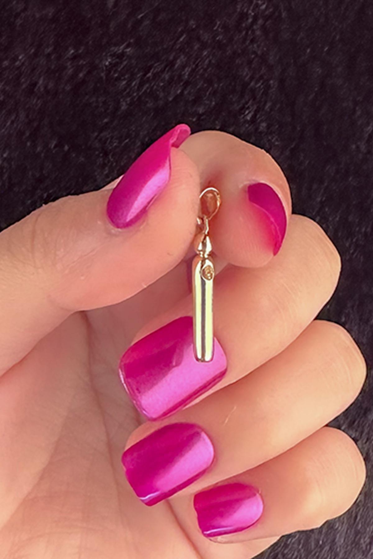 14 Ayar Altın İ Harf Kolye Ucu - Fiyonk Kuyumculuk