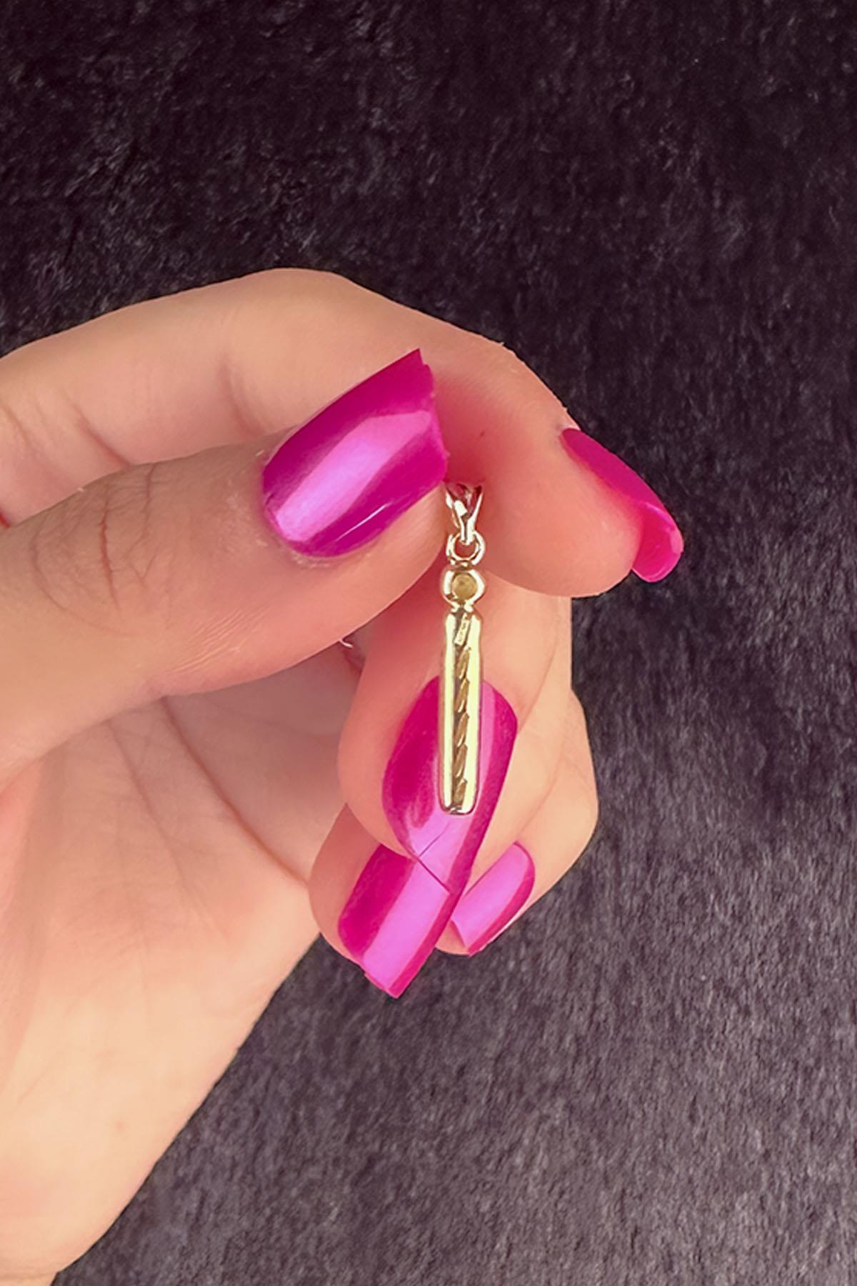 14 Ayar Altın İ Harf Kolye Ucu - Fiyonk Kuyumculuk (1)