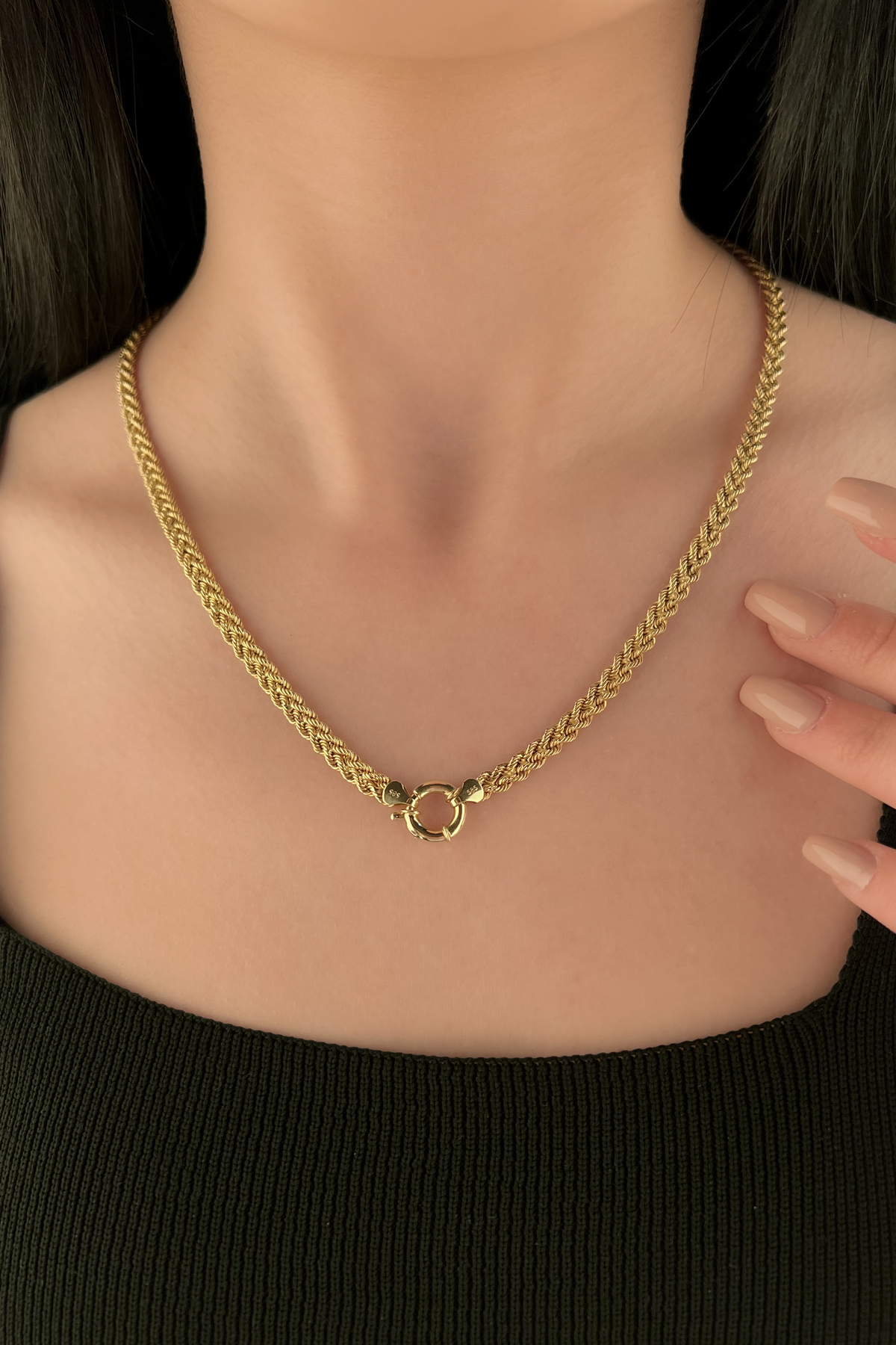 14 Ayar Altın Örgü Kolye 4.80 mm - Fiyonk Kuyumculuk (1)