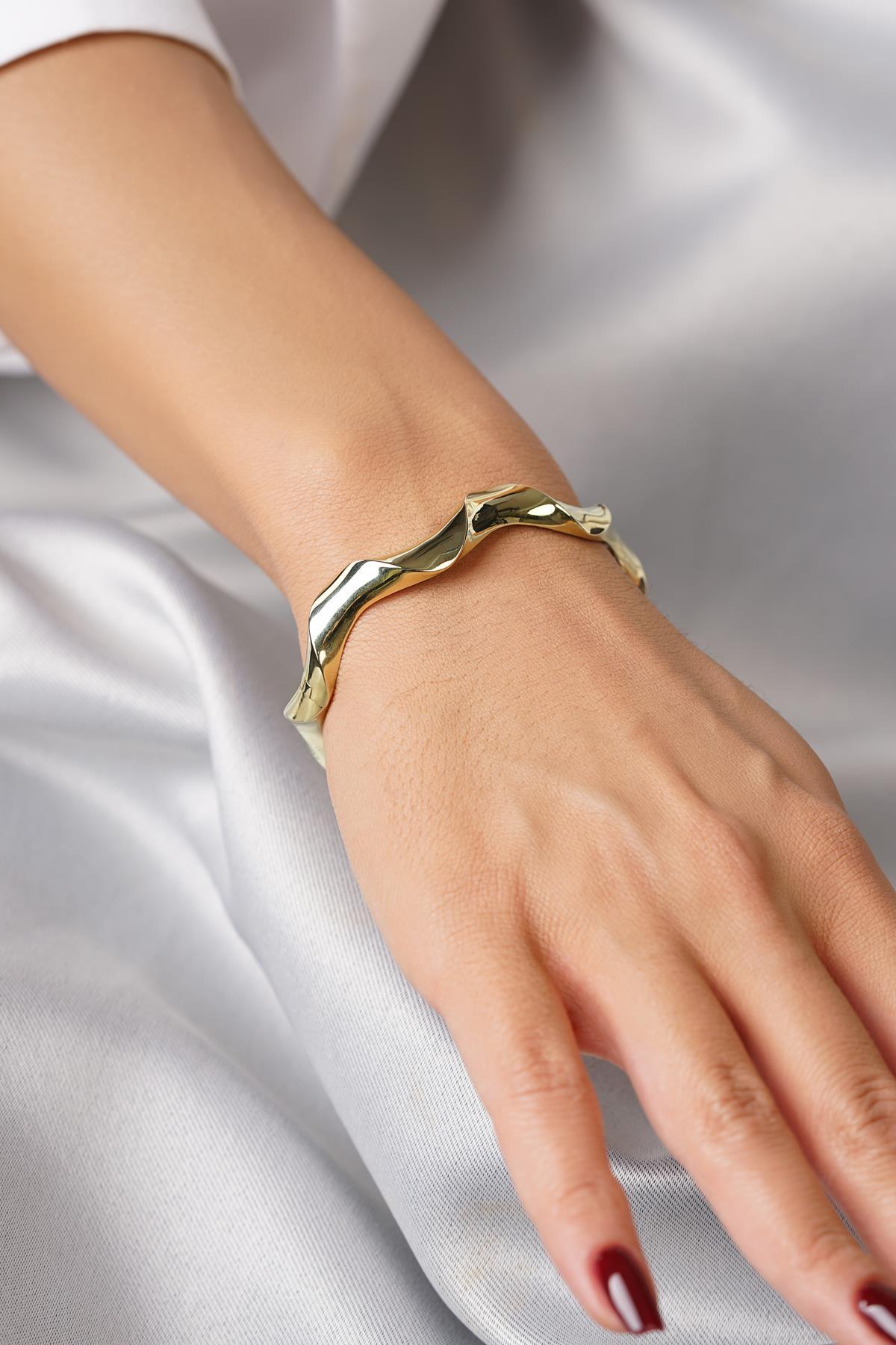 14 Ayar Altın Lüle Kelepçe - Fiyonk Kuyumculuk (1)