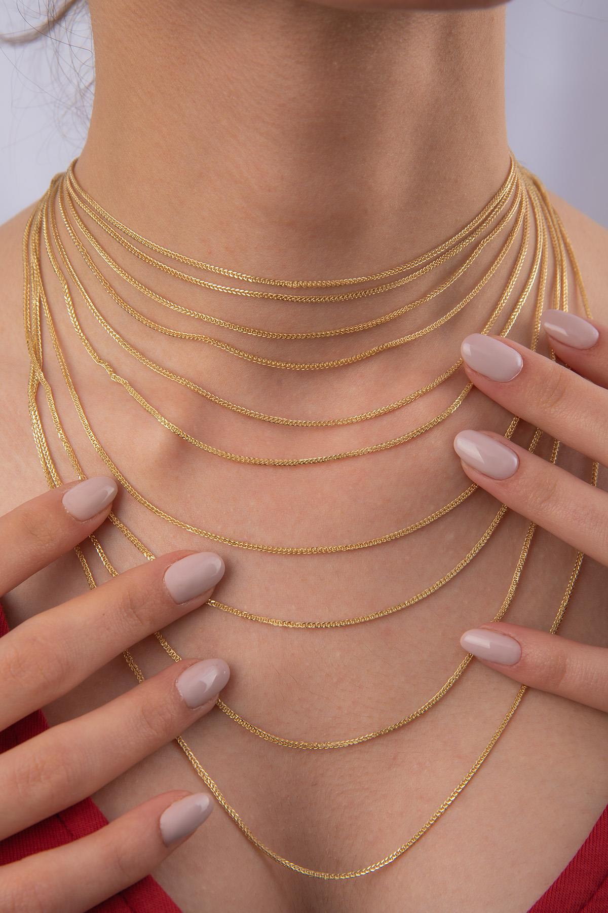 14 Ayar Altın İpek Zincir Kolye 1.60 mm - Fiyonk Kuyumculuk (1)