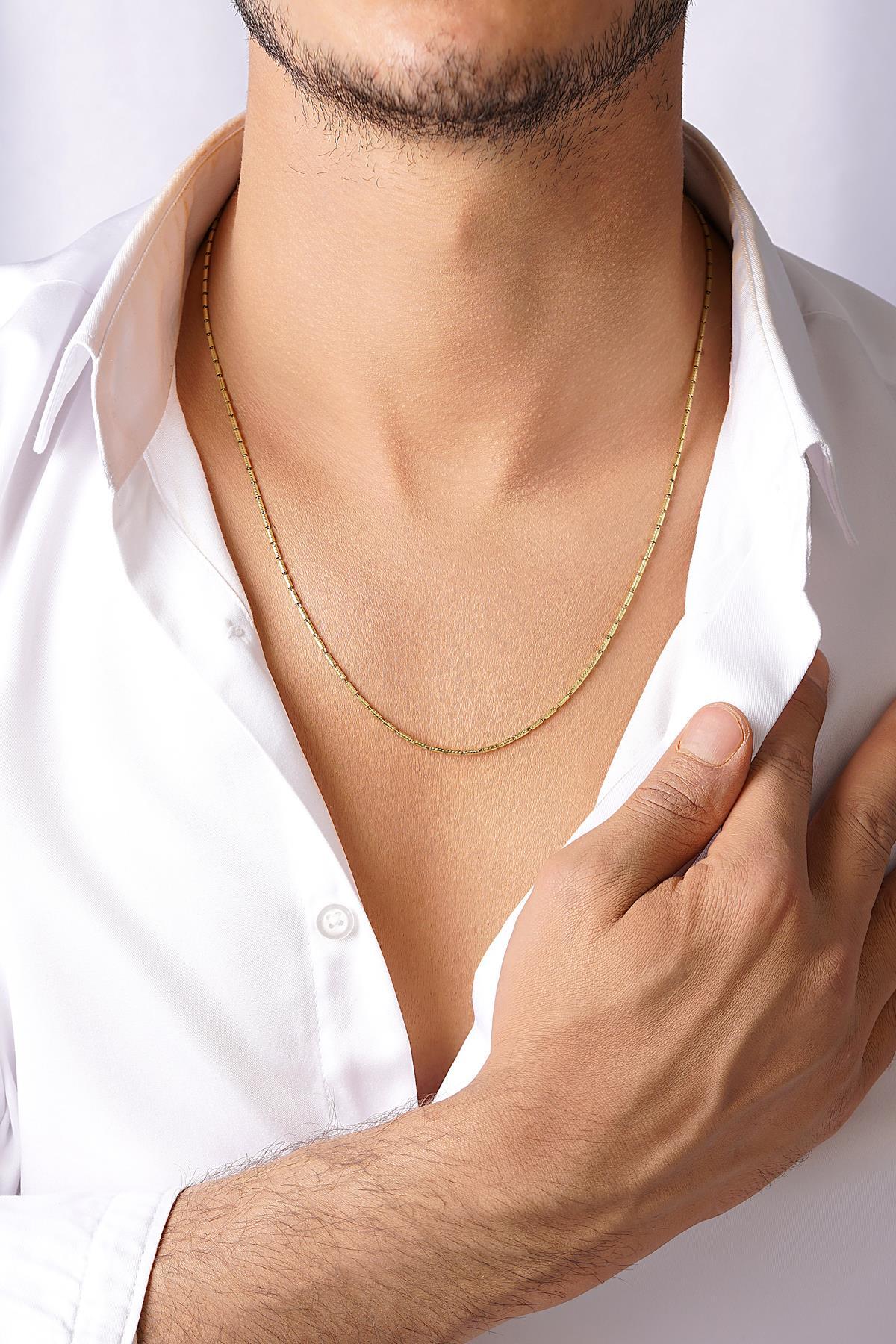 14 Ayar Altın İritsel Erkek Kolye - Fiyonk Kuyumculuk (1)