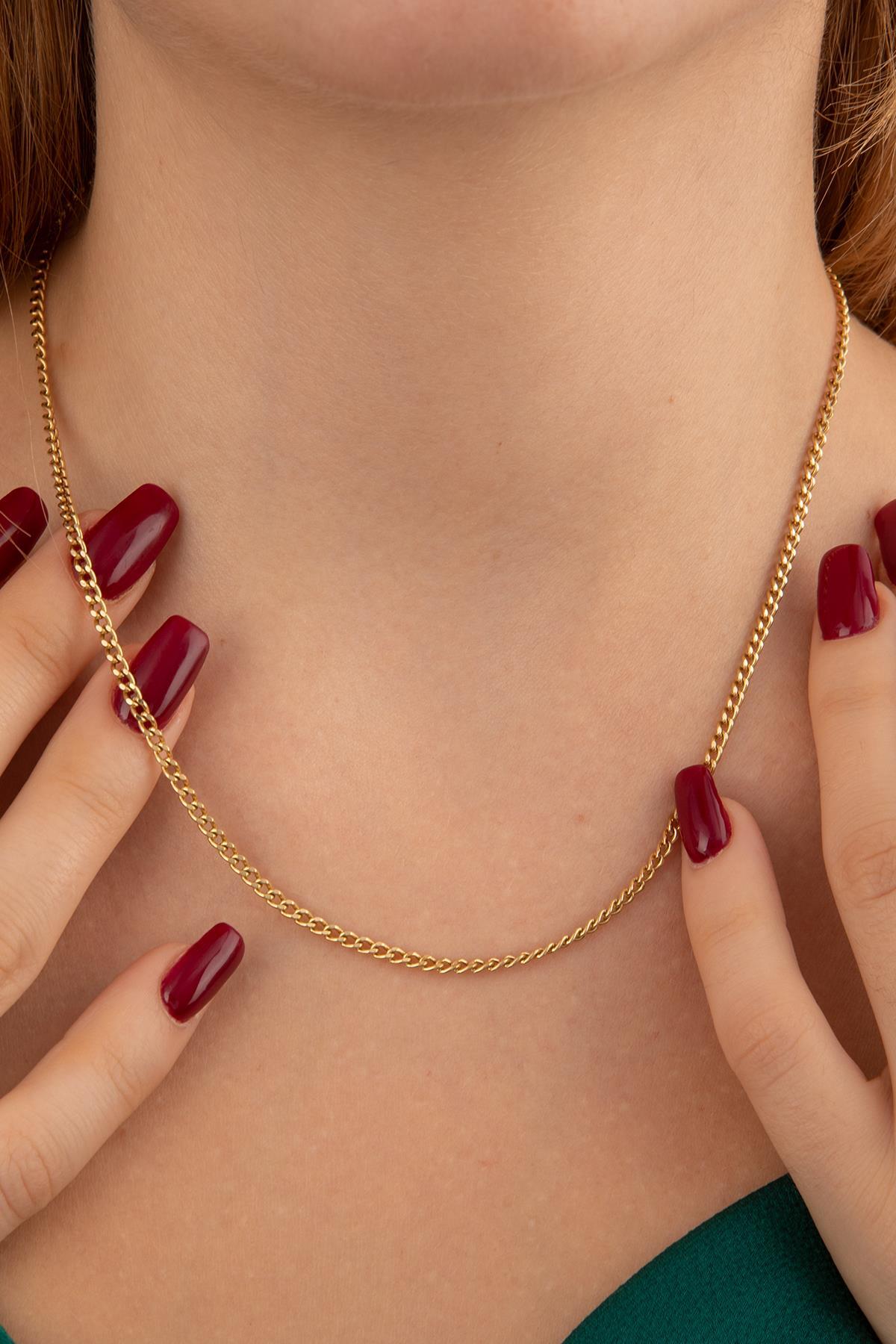 14 Ayar Altın Işıltılı Gurmet Kolye 2.30 mm - Fiyonk Kuyumculuk