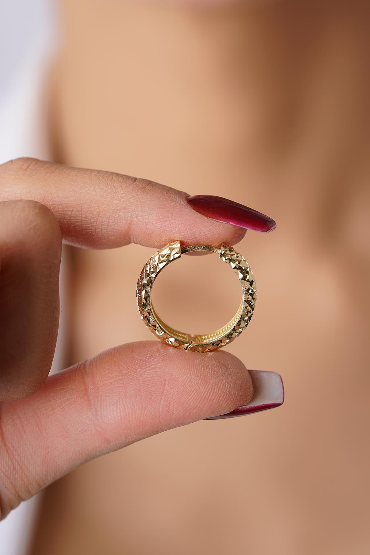 14 Ayar Altın Işıltılı Halka Küpe 6 - Fiyonk Kuyumculuk (1)