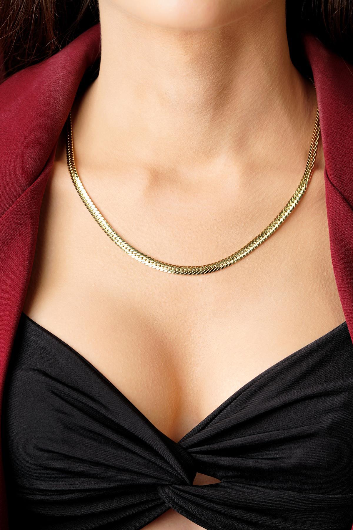 14 Ayar Altın İtalyan Balık Sırtı Kolye 5.10 mm - Fiyonk Kuyumculuk