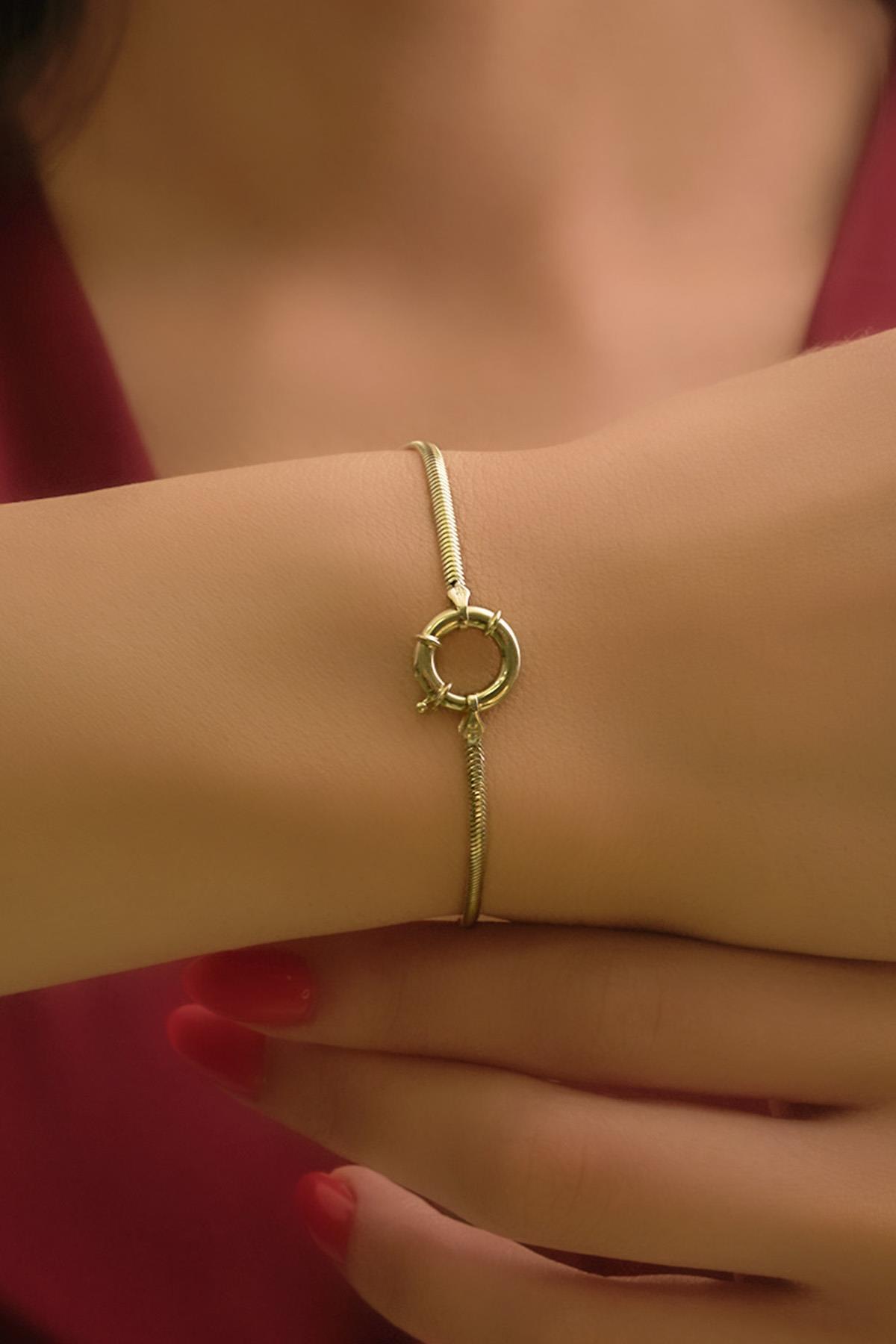 14 Ayar Altın İtalyan Balıksırtı Zincir Bileklik 2.05 mm - Fiyonk Kuyumculuk (1)