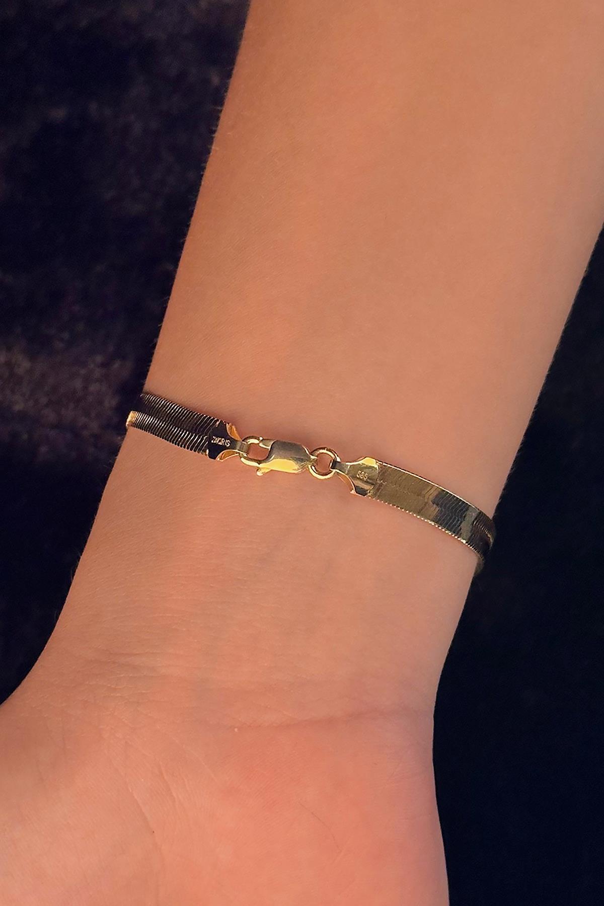 14 Ayar Altın İtalyan Ezme Bileklik 5.60 mm - Fiyonk Kuyumculuk (1)