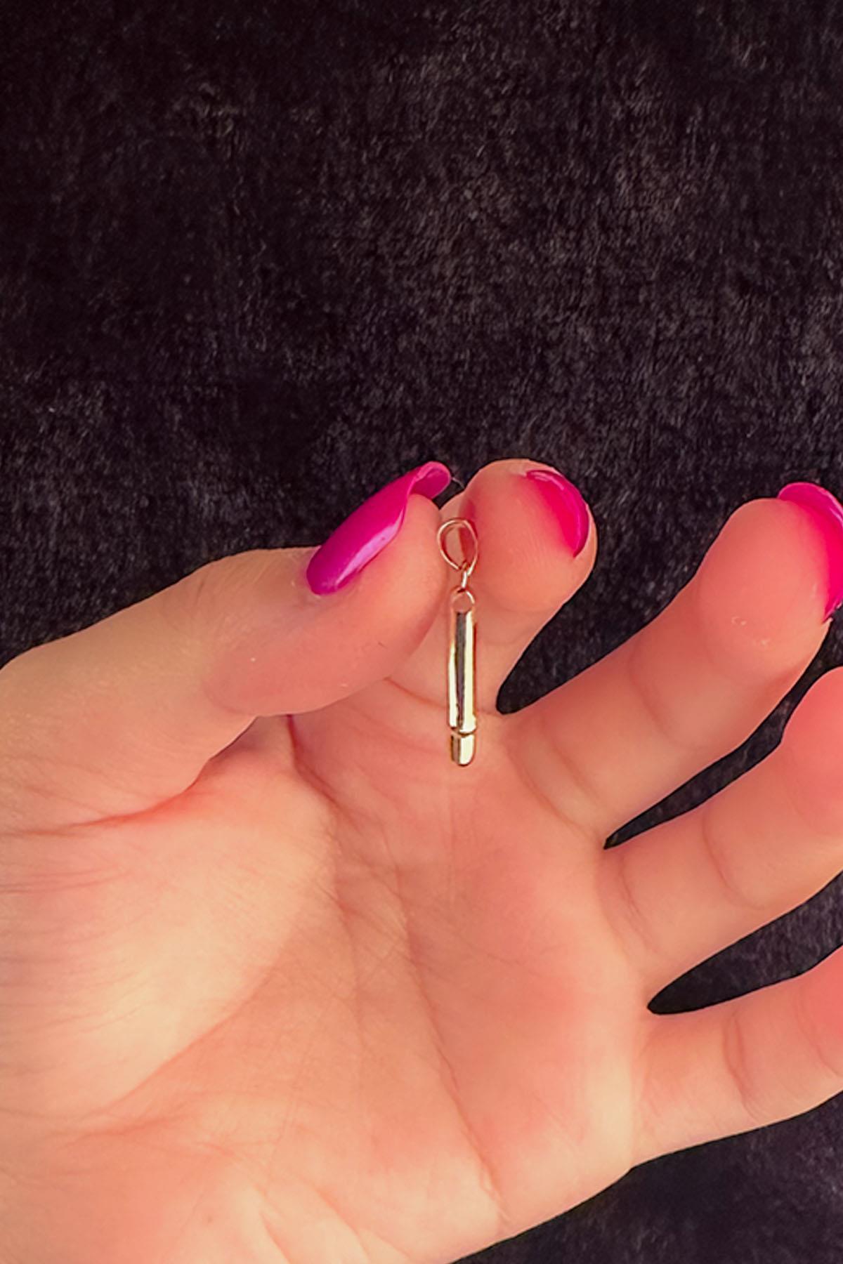 14 Ayar Altın K Harf Kolye Ucu - Fiyonk Kuyumculuk (1)