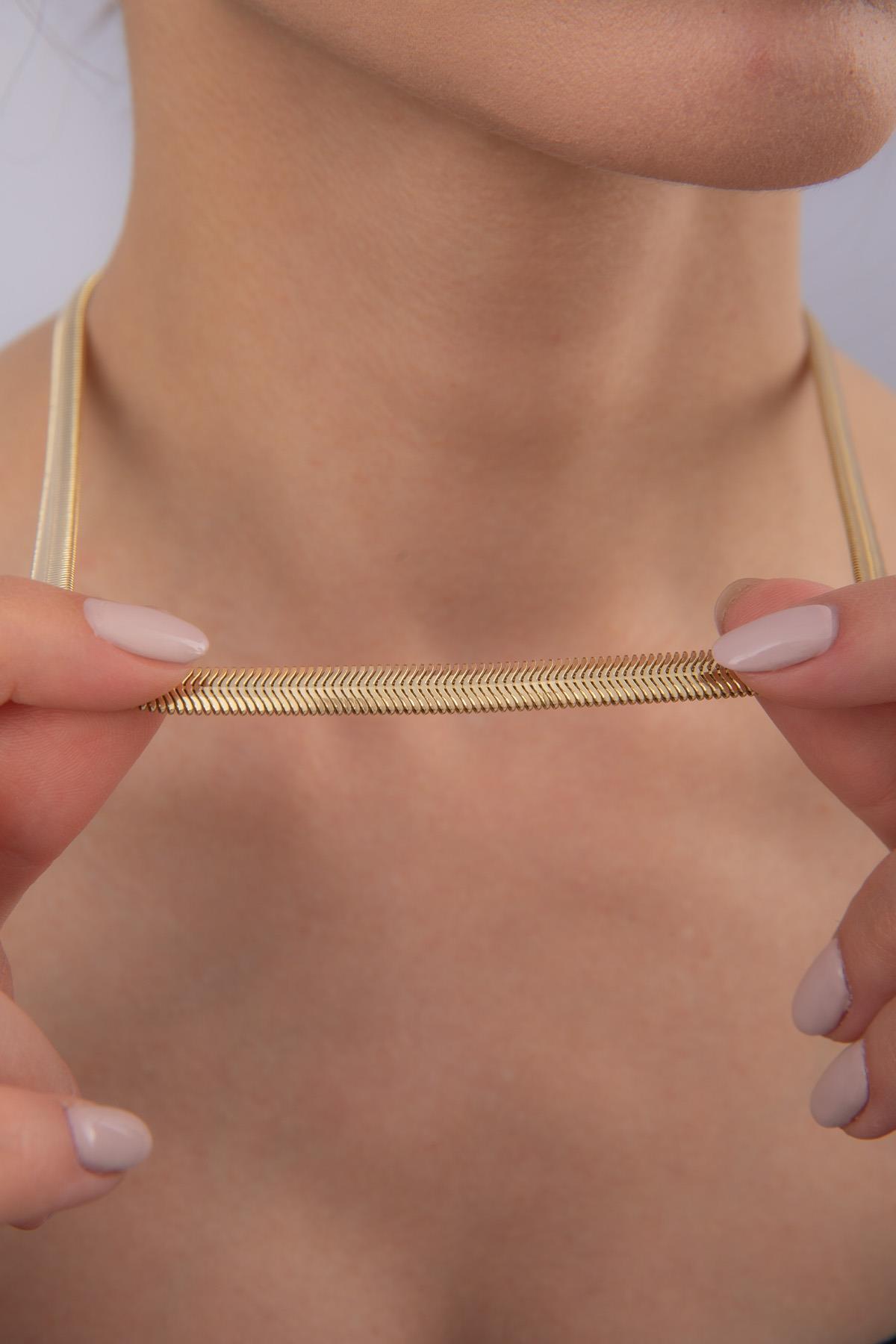 14 Ayar Altın Kalın İtalyan Kolye 5,35 mm - Fiyonk Kuyumculuk (1)