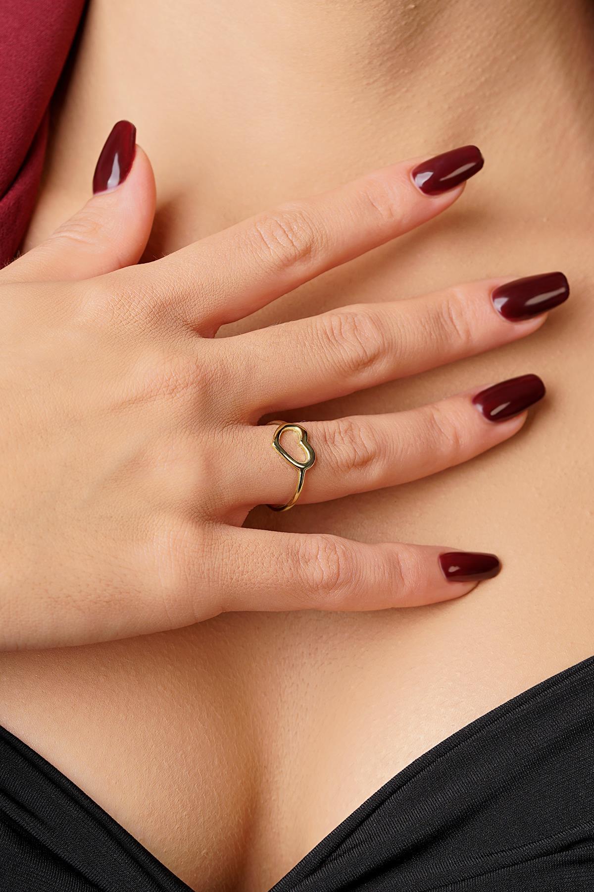 14 Ayar Altın Kalp Modeli Yüzük - Fiyonk Kuyumculuk (1)