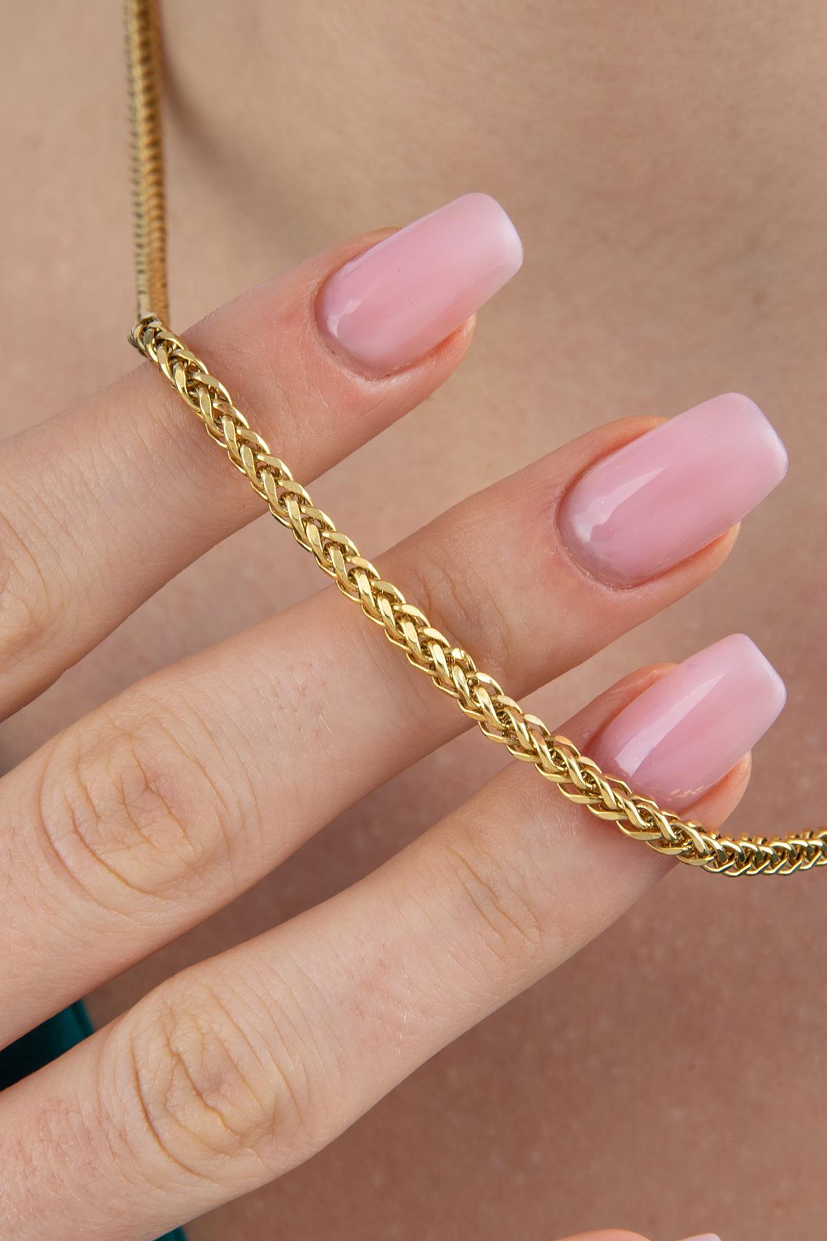 14 Ayar Altın Kare Tondo Kolye 2.55 mm - Fiyonk Kuyumculuk (1)