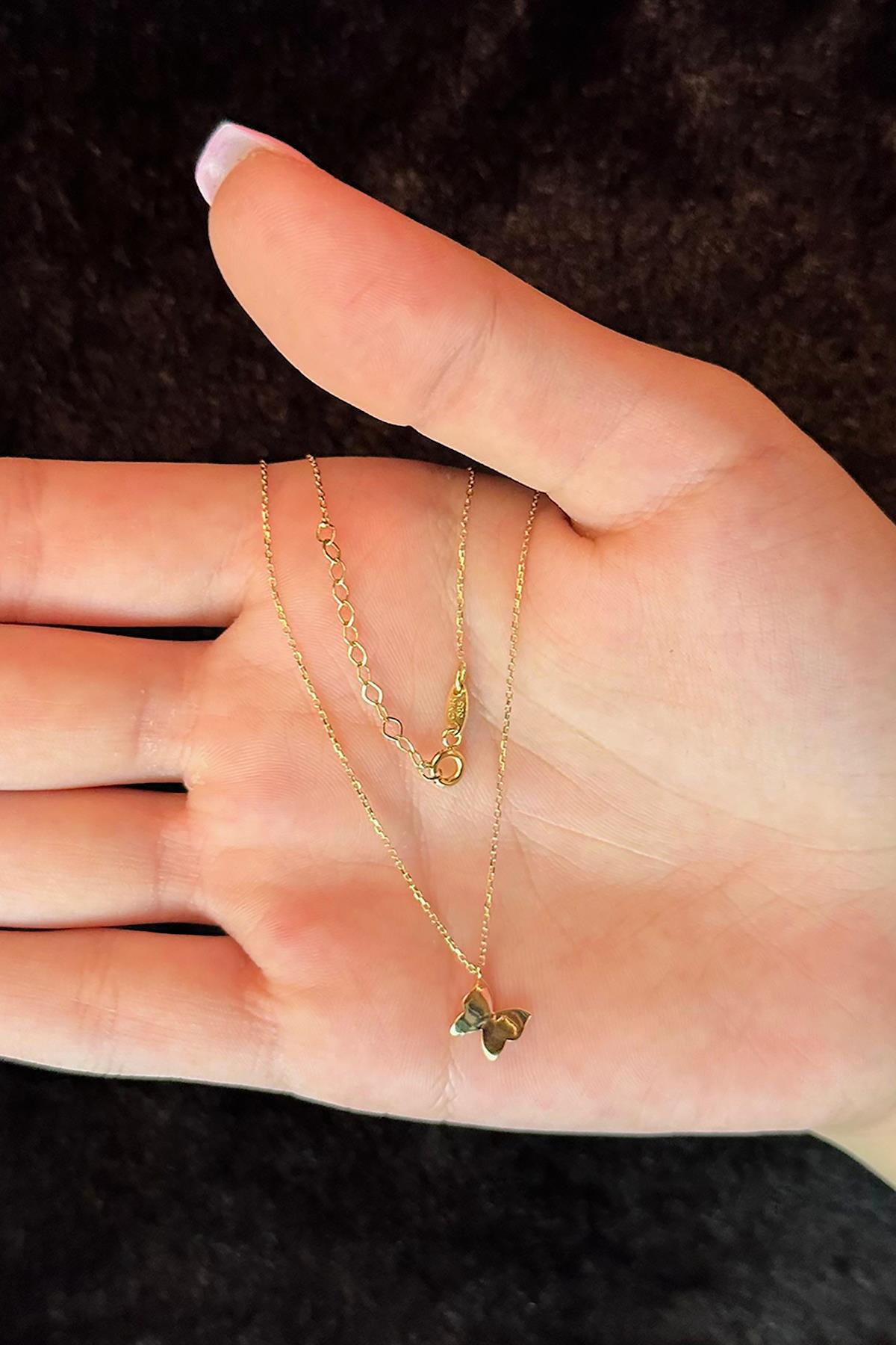 14 Ayar Altın Kelebek Kolye - Fiyonk Kuyumculuk (1)