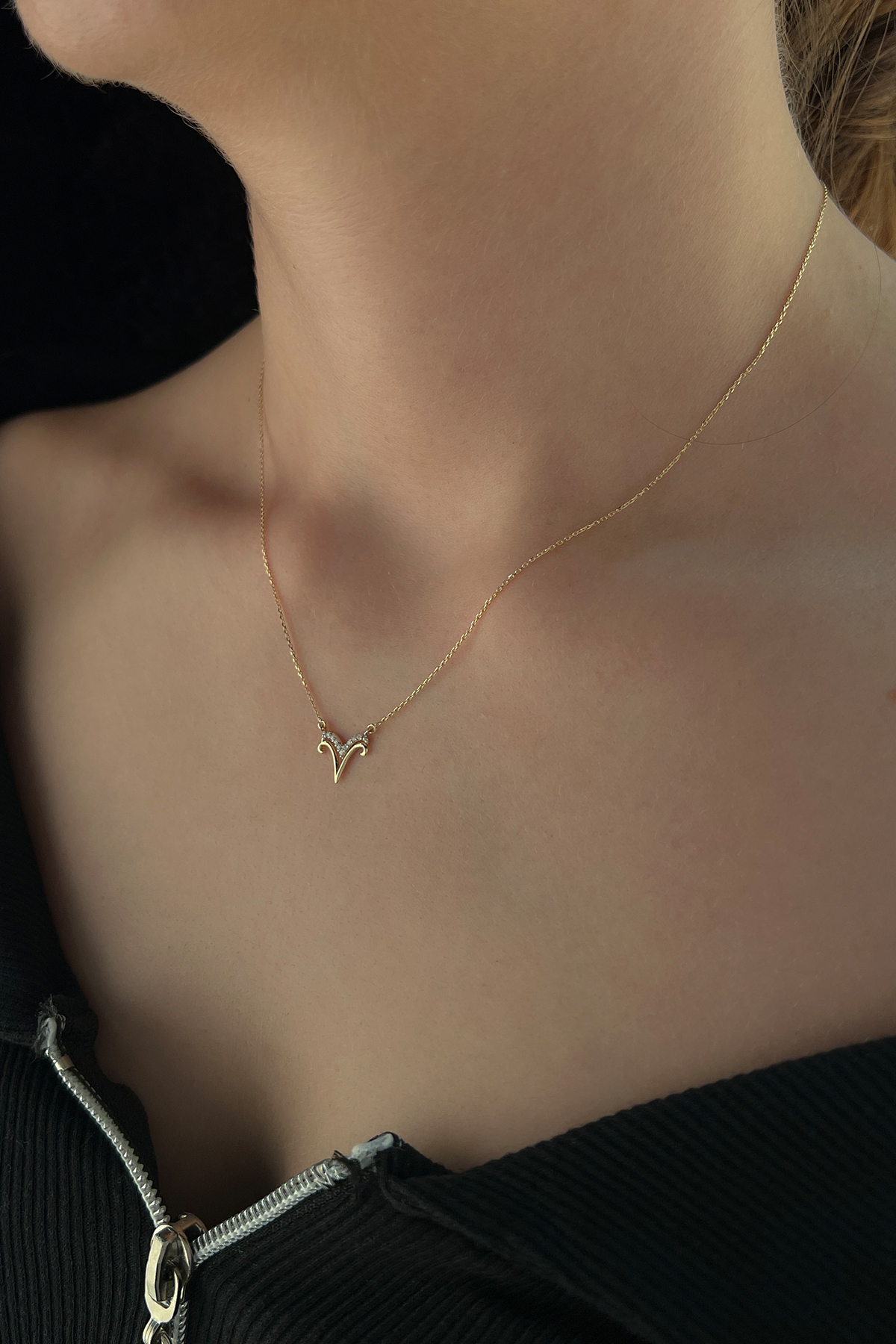 14 Ayar Altın Koç Burcu Kolye - Fiyonk Kuyumculuk (1)