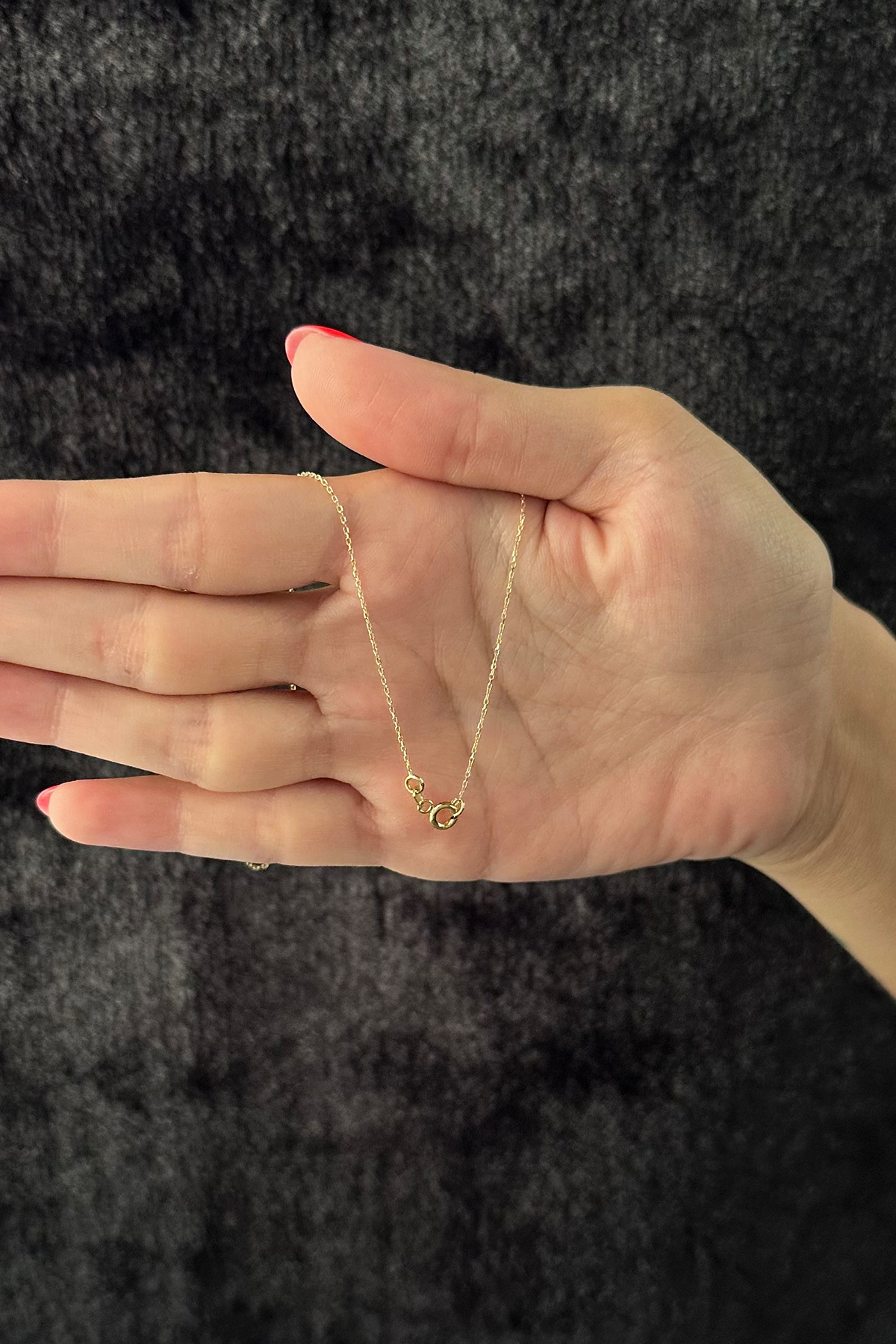 14 Ayar Altın Koyu Malahit Kolye - Fiyonk Kuyumculuk (1)