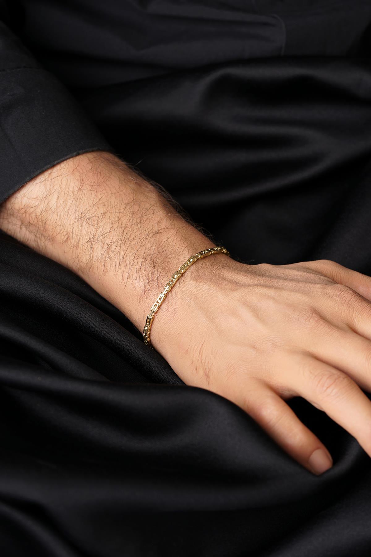 14 Ayar Altın Kral Zincir Erkek Bileklik - Fiyonk Kuyumculuk (1)