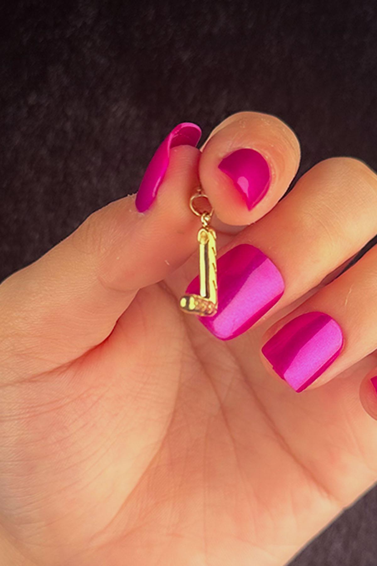 14 Ayar Altın L Harf Kolye Ucu - Fiyonk Kuyumculuk (1)