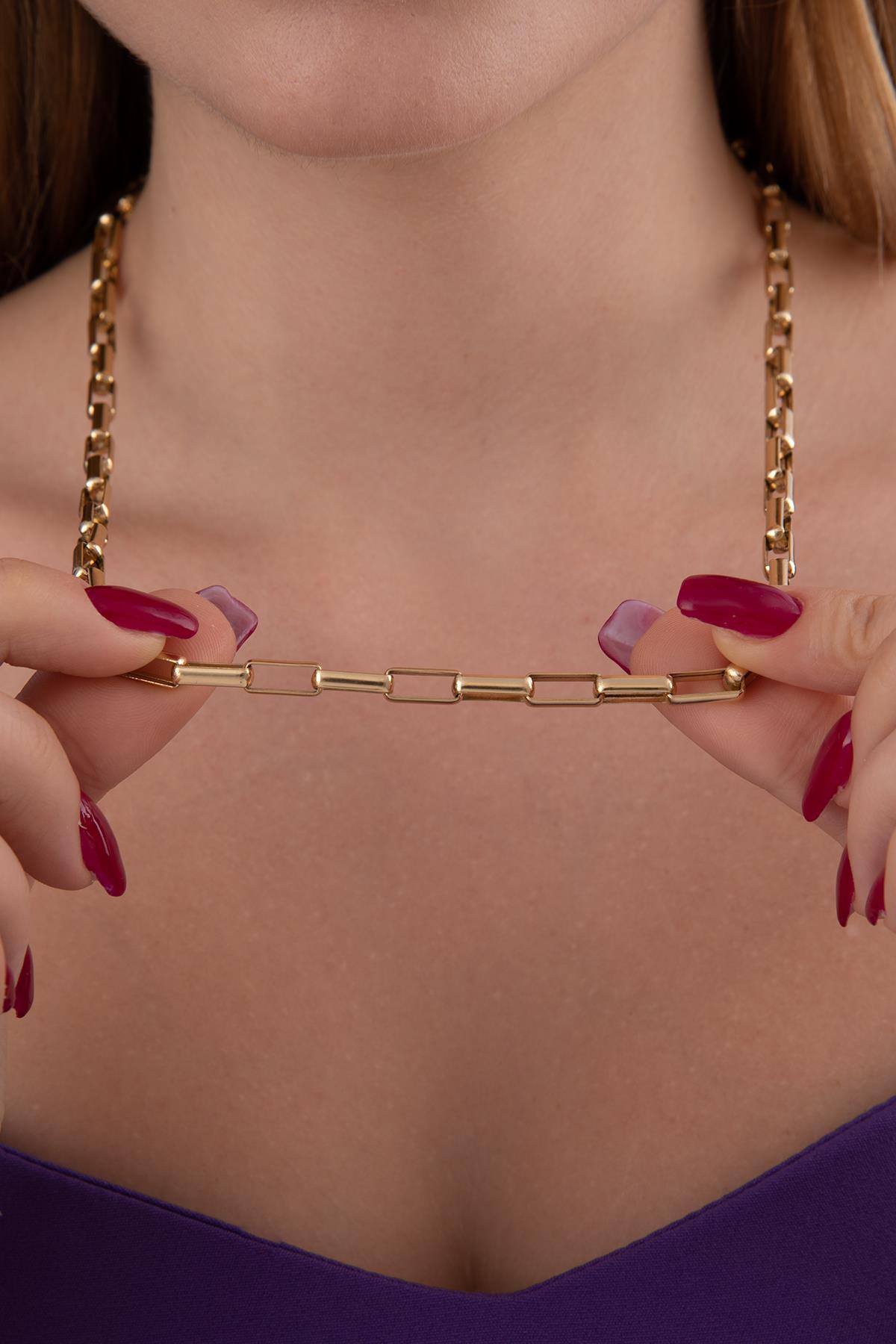 14 Ayar Altın Laura Zincir Kolye - Fiyonk Kuyumculuk (1)