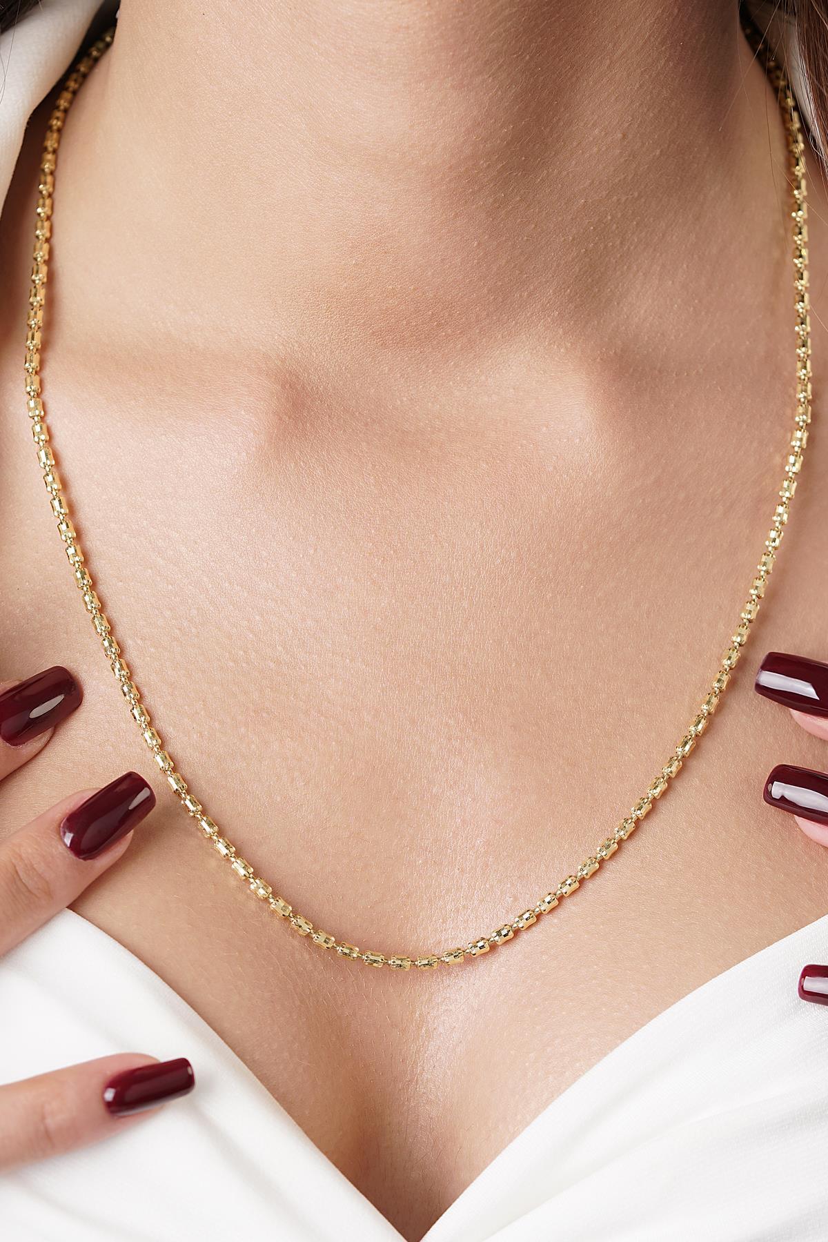 14 Ayar Altın Linda Kolye - Fiyonk Kuyumculuk (1)