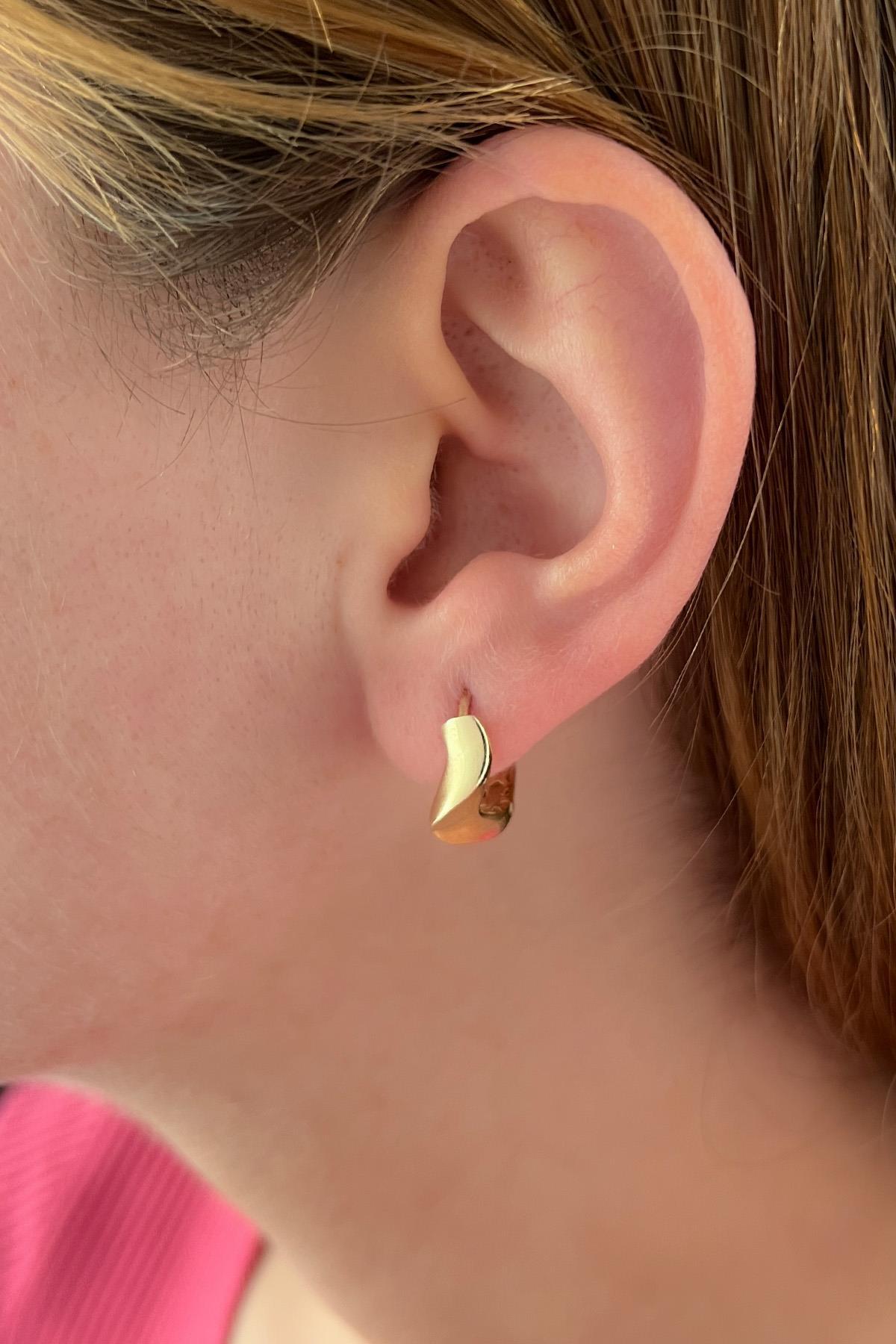 14 Ayar Altın Lüle Küpe - Fiyonk Kuyumculuk (1)