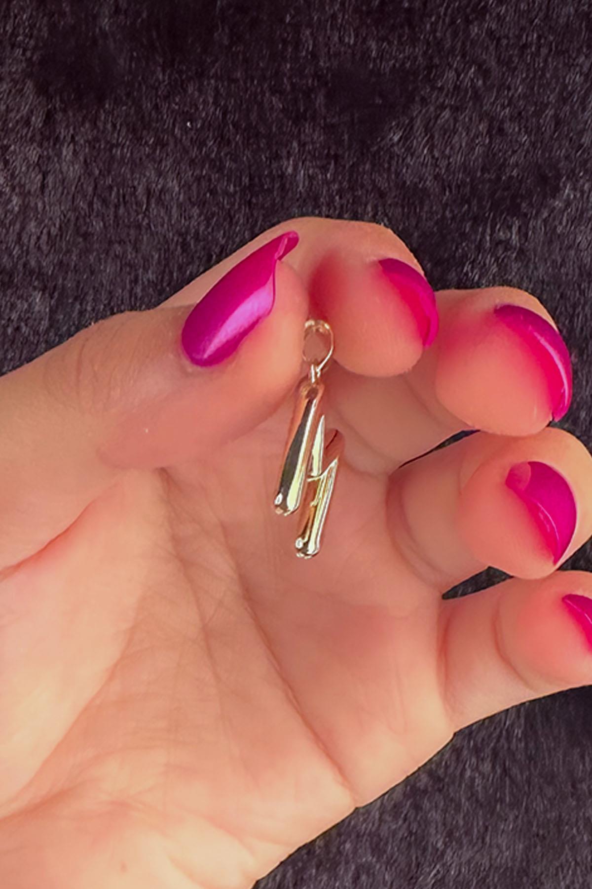 14 Ayar Altın M Harf Kolye Ucu - Fiyonk Kuyumculuk (1)