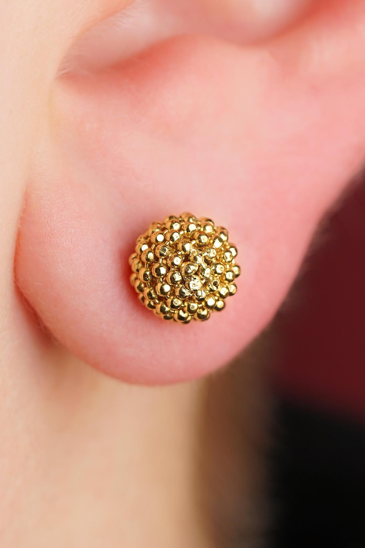 14 Ayar Altın Mars Küpe Büyük Erkek - Fiyonk Kuyumculuk