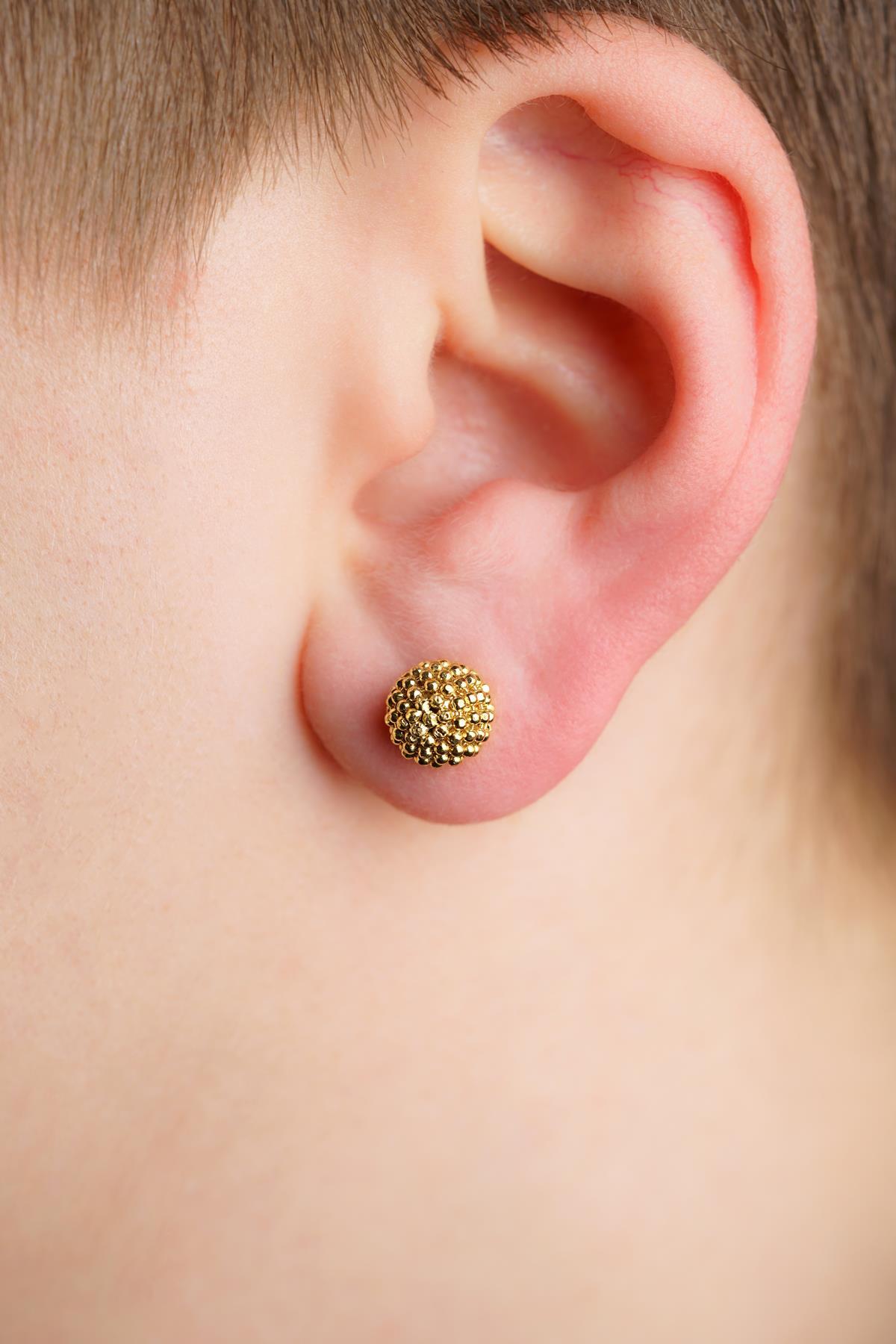 14 Ayar Altın Mars Küpe Büyük Erkek - Fiyonk Kuyumculuk (1)