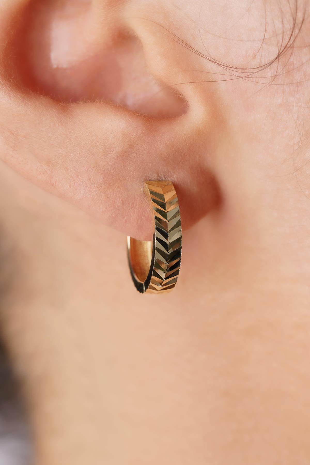 14 Ayar Altın Midi Başak Küpe - Fiyonk Kuyumculuk (1)